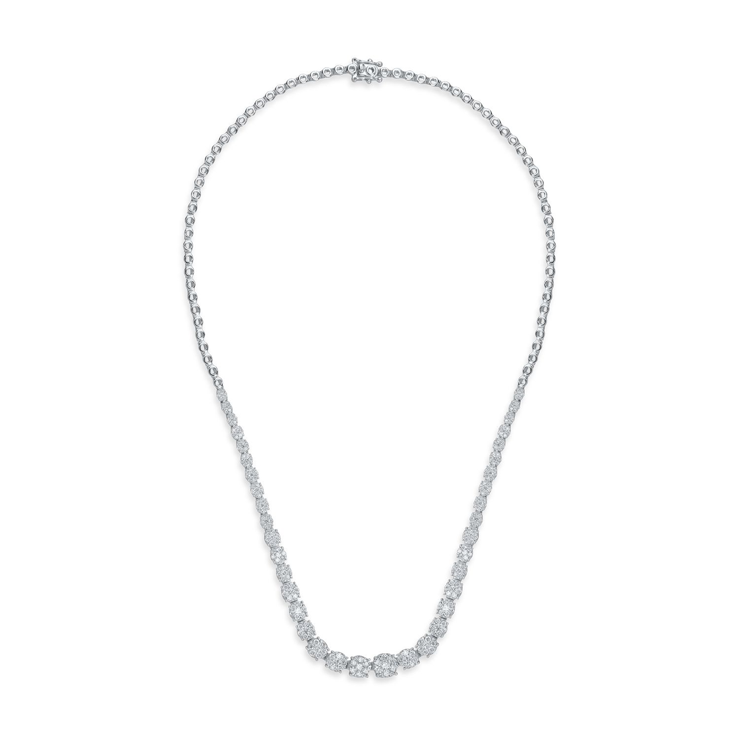 Colier din aur alb cu diamante de 4ct Colier din aur alb cu diamante de 4ct