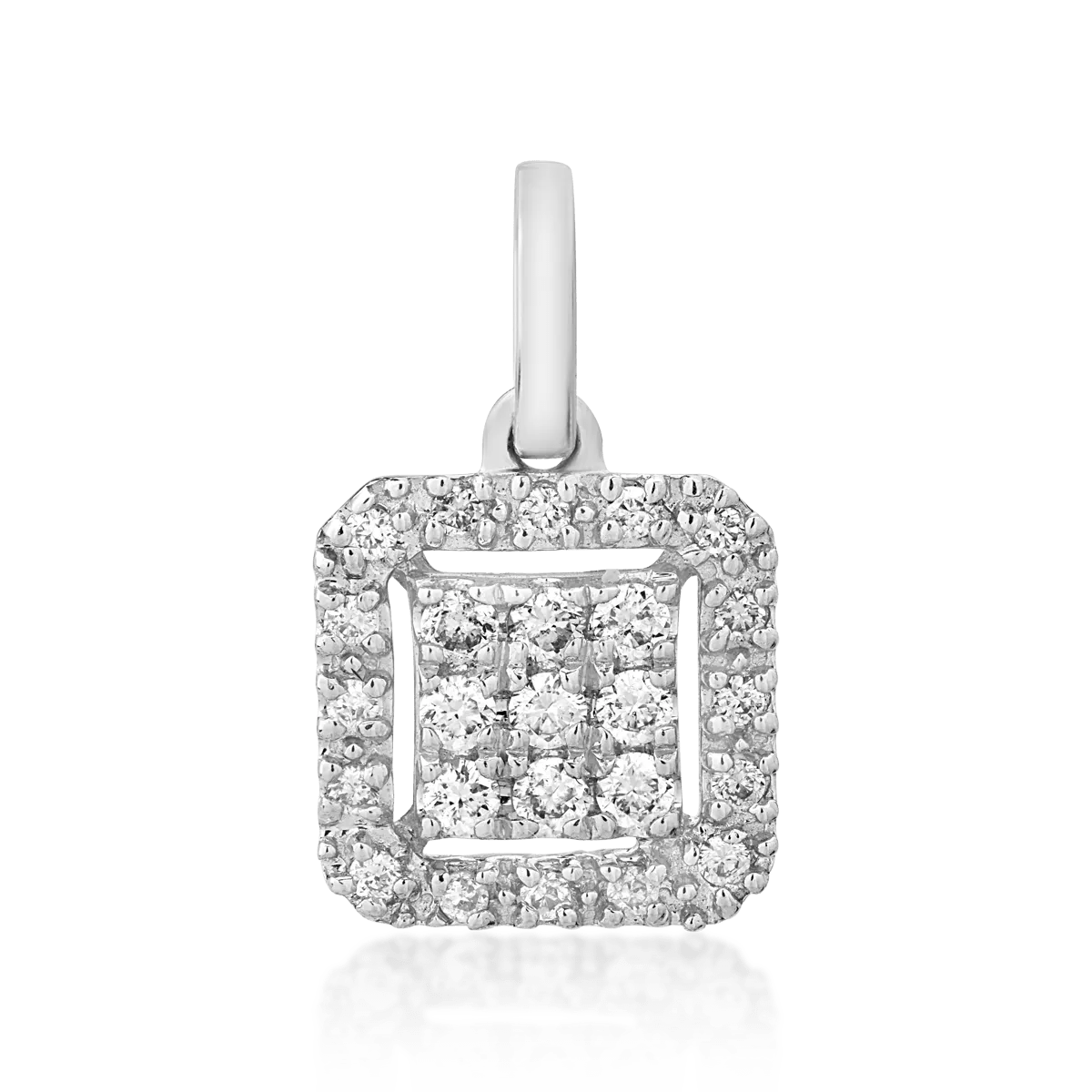 Pandantiv din aur alb cu diamante de 0.1ct Pandantiv din aur alb cu diamante de 0.1ct