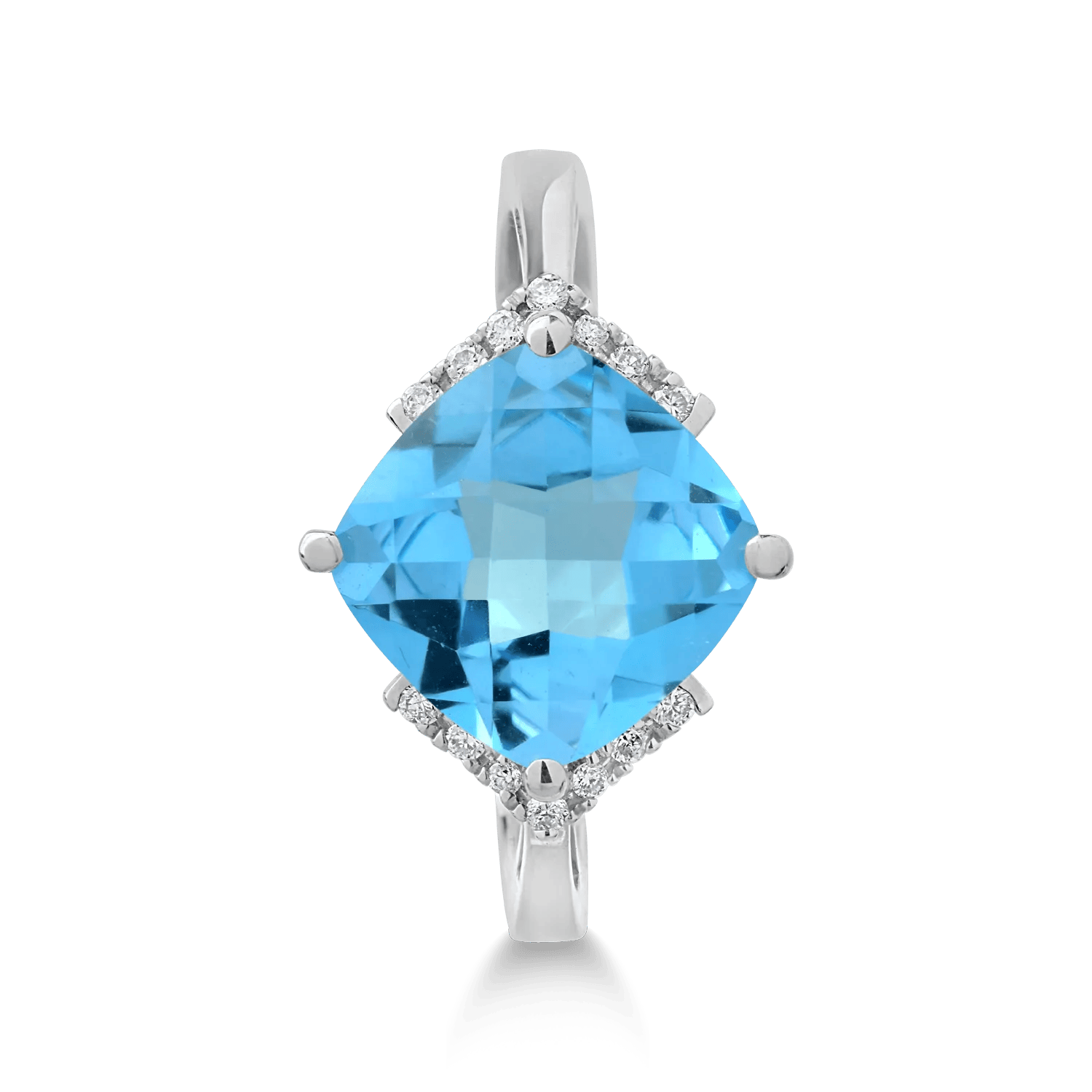 Inel din aur alb cu topaz și diamante – Teilor Inel din aur alb cu topaz și diamante - Teilor
