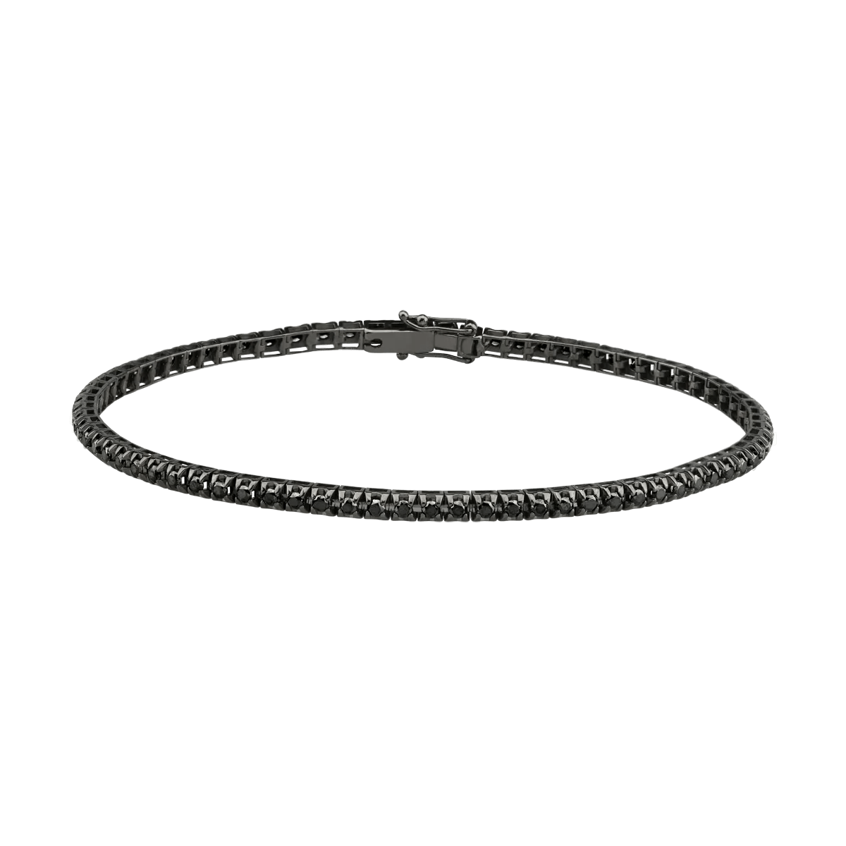 Brățară tennis din aur negru cu diamante negre de 1.45ct Brățară tennis din aur negru cu diamante negre de 1.45ct