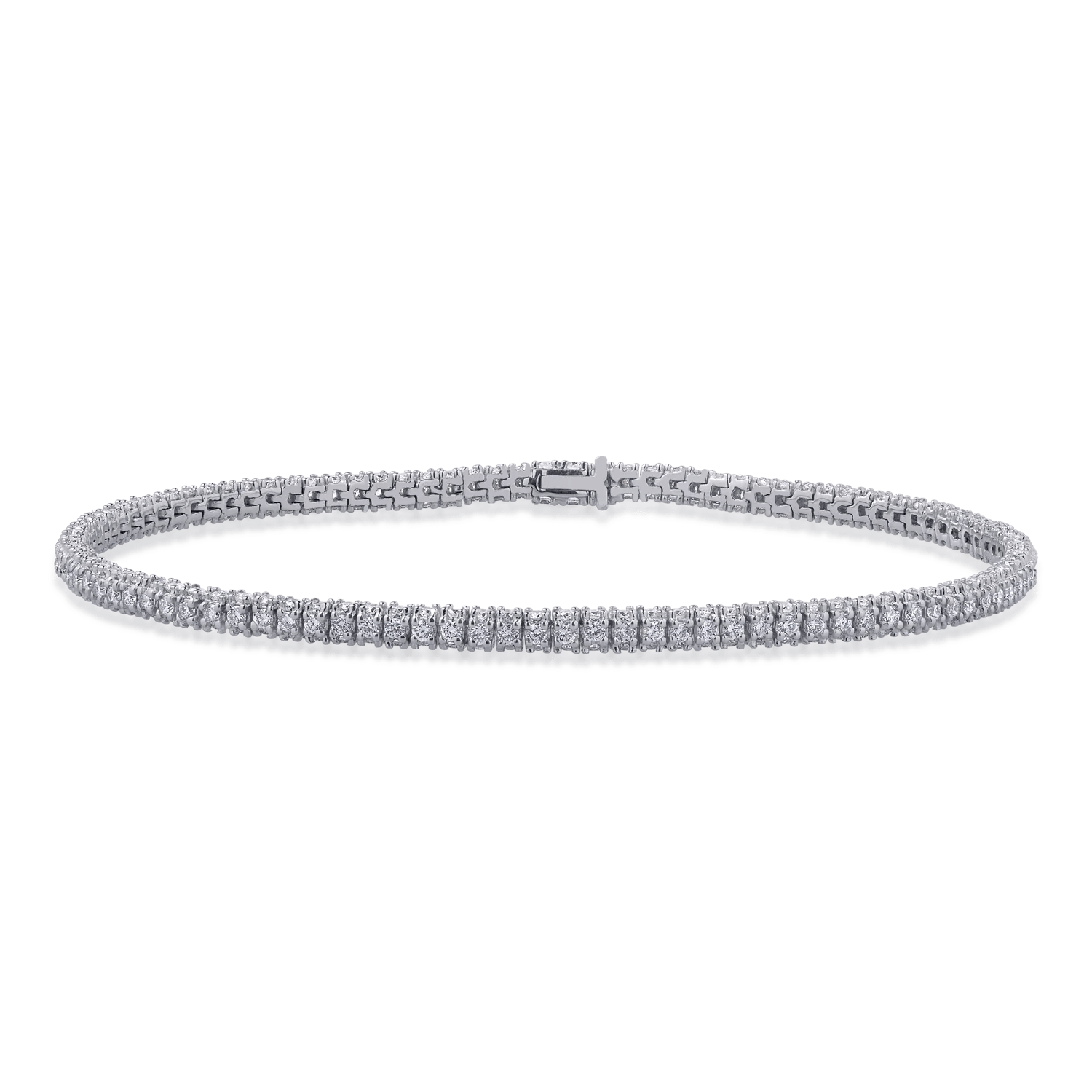 Brățară tennis din aur alb cu diamante de 3.047ct Brățară tennis din aur alb cu diamante de 3.047ct