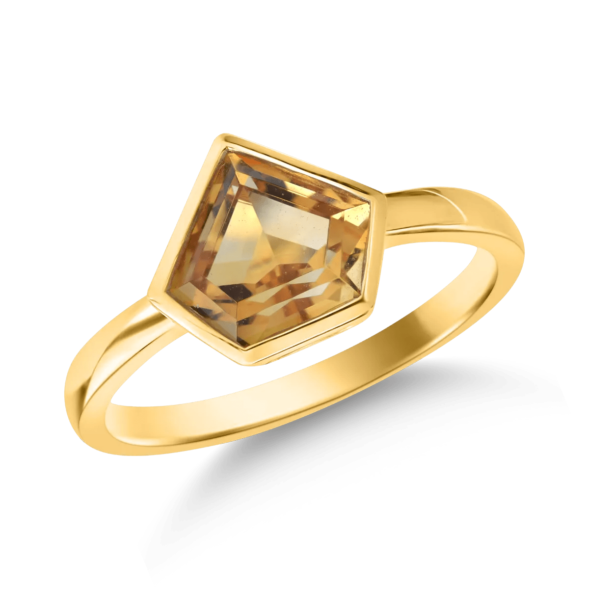Inel din aur galben cu citrin de 1.22ct Inel din aur galben cu citrin de 1.22ct