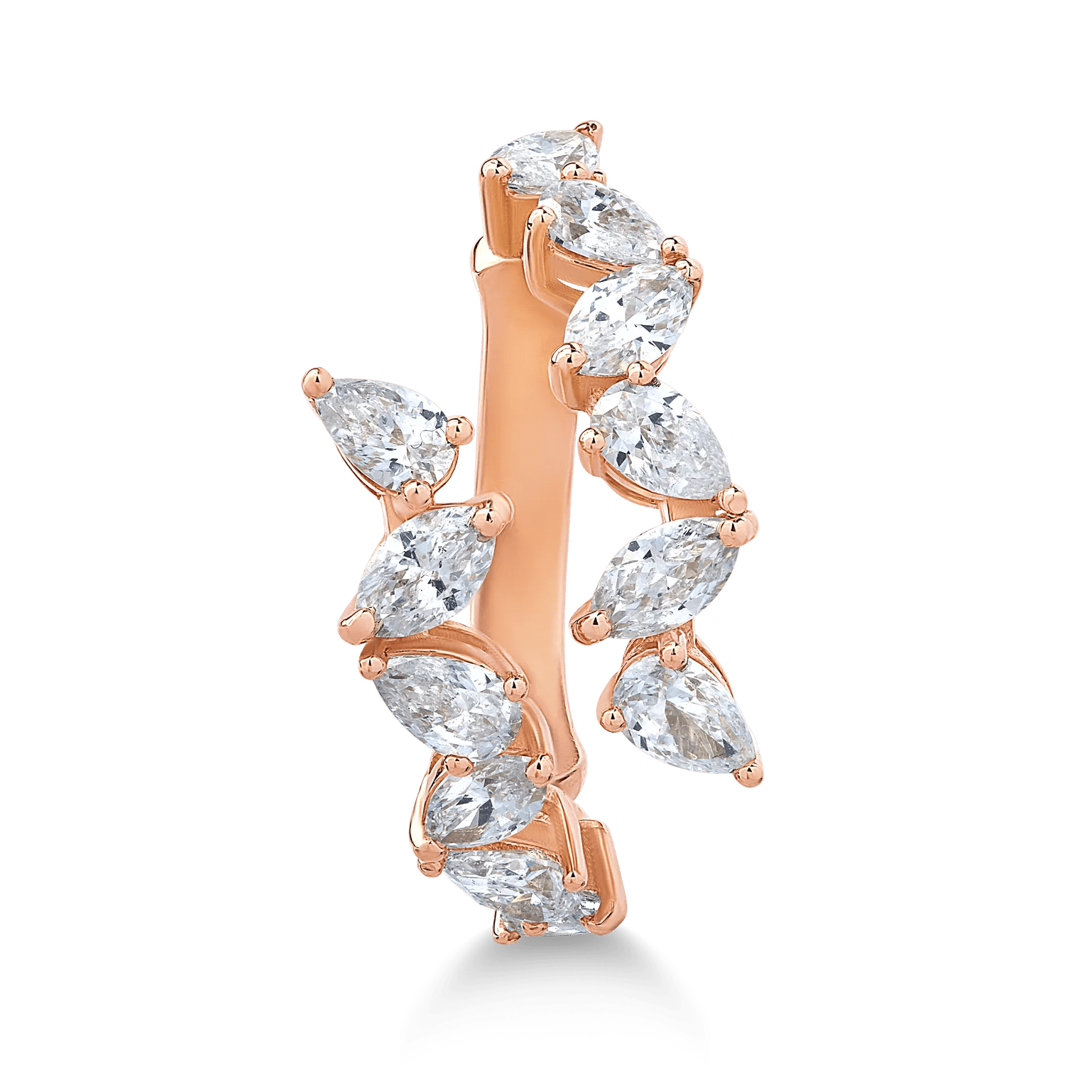 Inel din aur roz cu diamante – bijuterii unice Inel din aur roz cu diamante - bijuterii unice