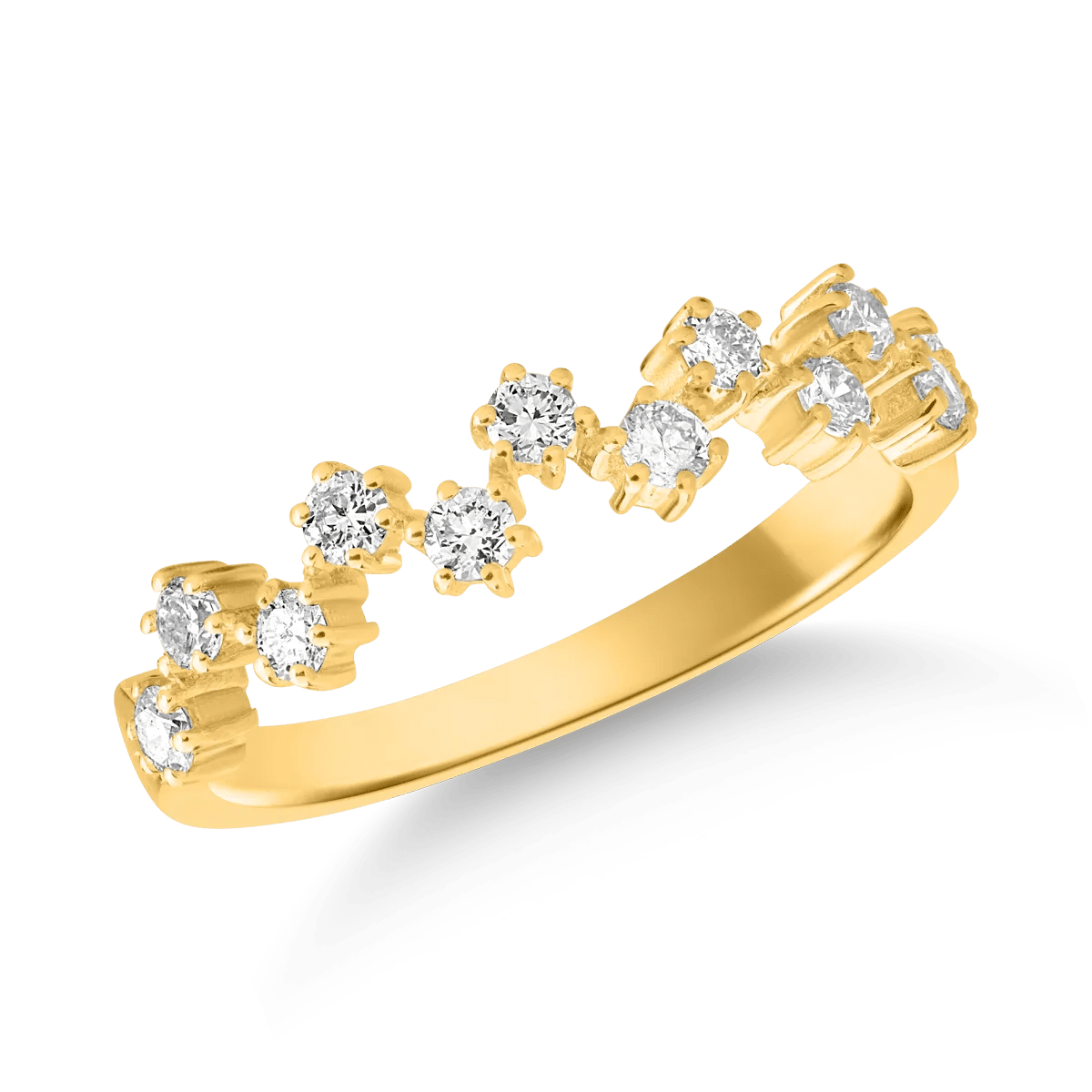 Inel din aur galben cu diamante de 0.41ct Inel din aur galben cu diamante de 0.41ct