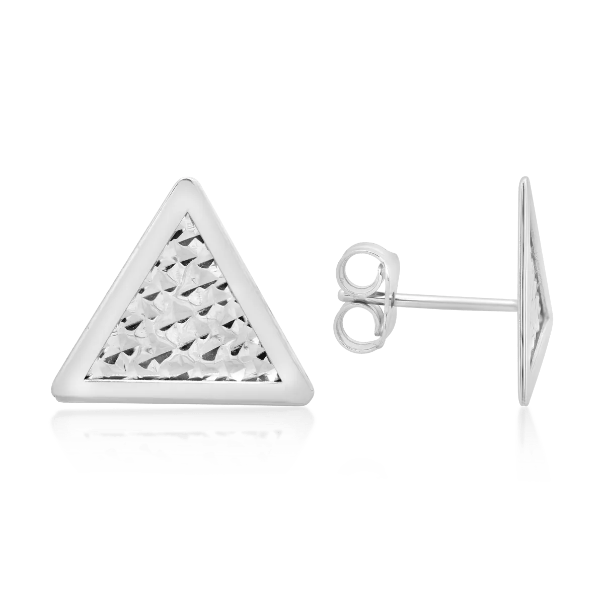 Cercei aur alb design geometric elegant Cercei aur alb design geometric elegant