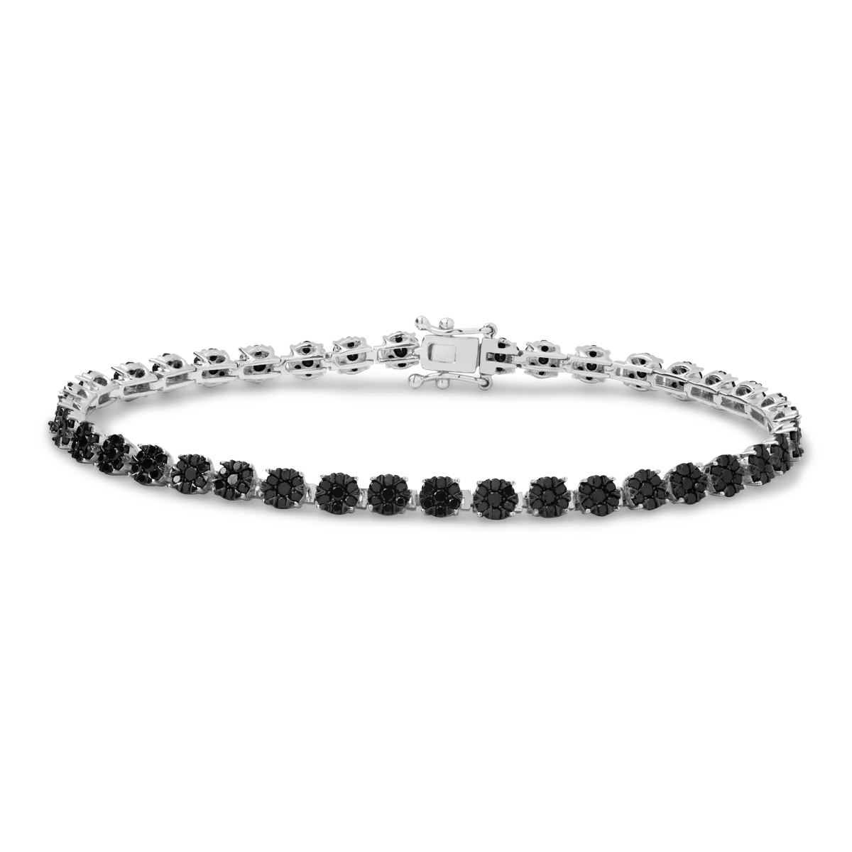 Brățară tennis din aur alb cu diamante negre de 3.204ct Brățară tennis din aur alb cu diamante negre de 3.204ct