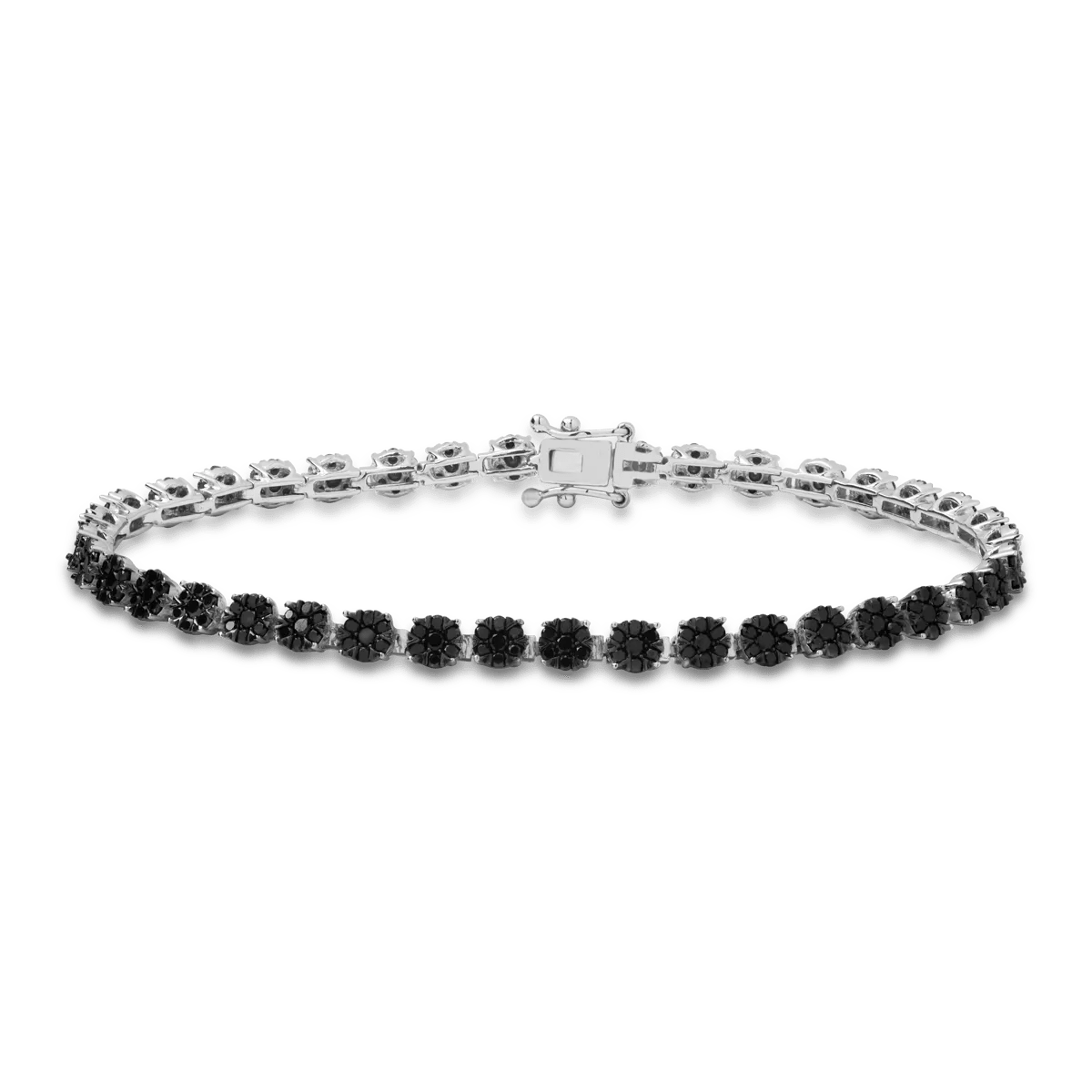 Brățară tennis din aur alb cu diamante negre de 2.265ct Brățară tennis din aur alb cu diamante negre de 2.265ct
