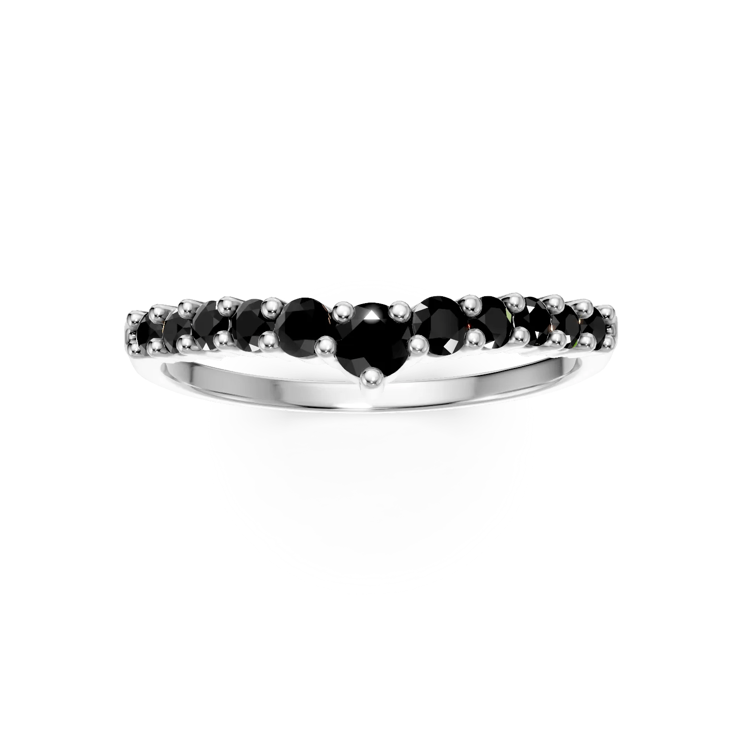 Inel aur alb semi eternity cu zirconia Inel aur alb semi eternity cu zirconia