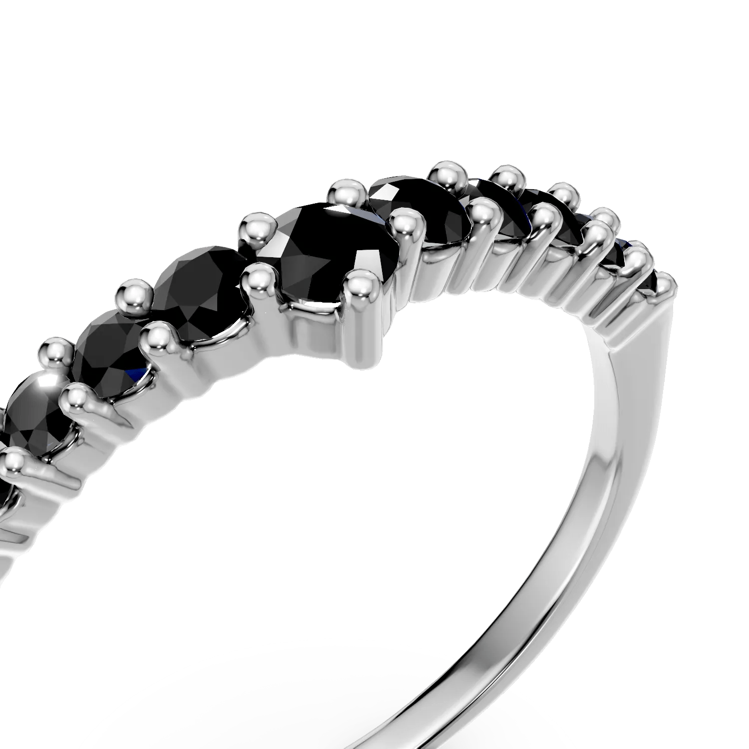 Inel aur alb semi eternity cu zirconia Inel aur alb semi eternity cu zirconia