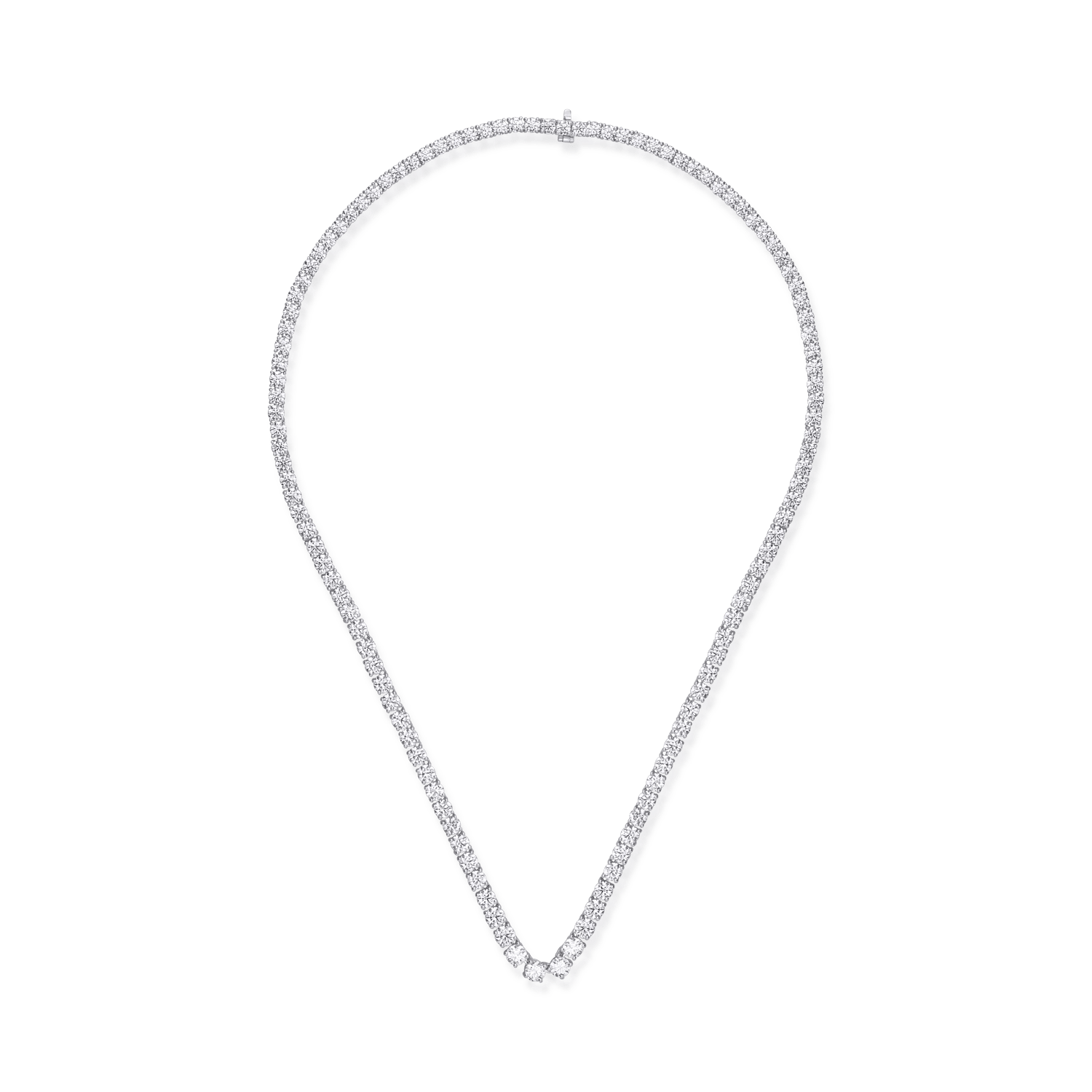 Colier tennis aur alb cu diamante 16.46ct Colier tennis aur alb cu diamante 16.46ct