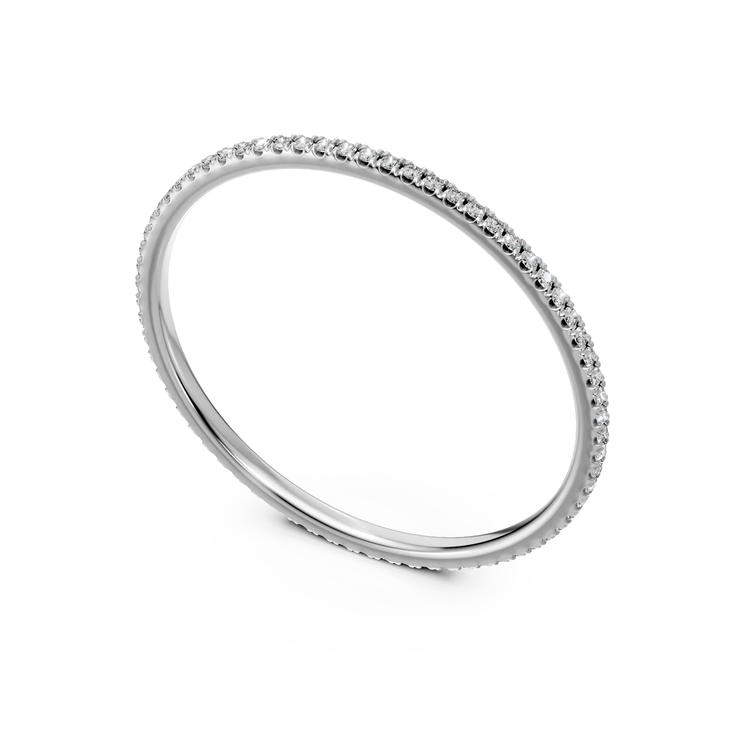 Inel eternity din aur alb cu diamante de 0.1ct Inel eternity din aur alb cu diamante de 0.1ct