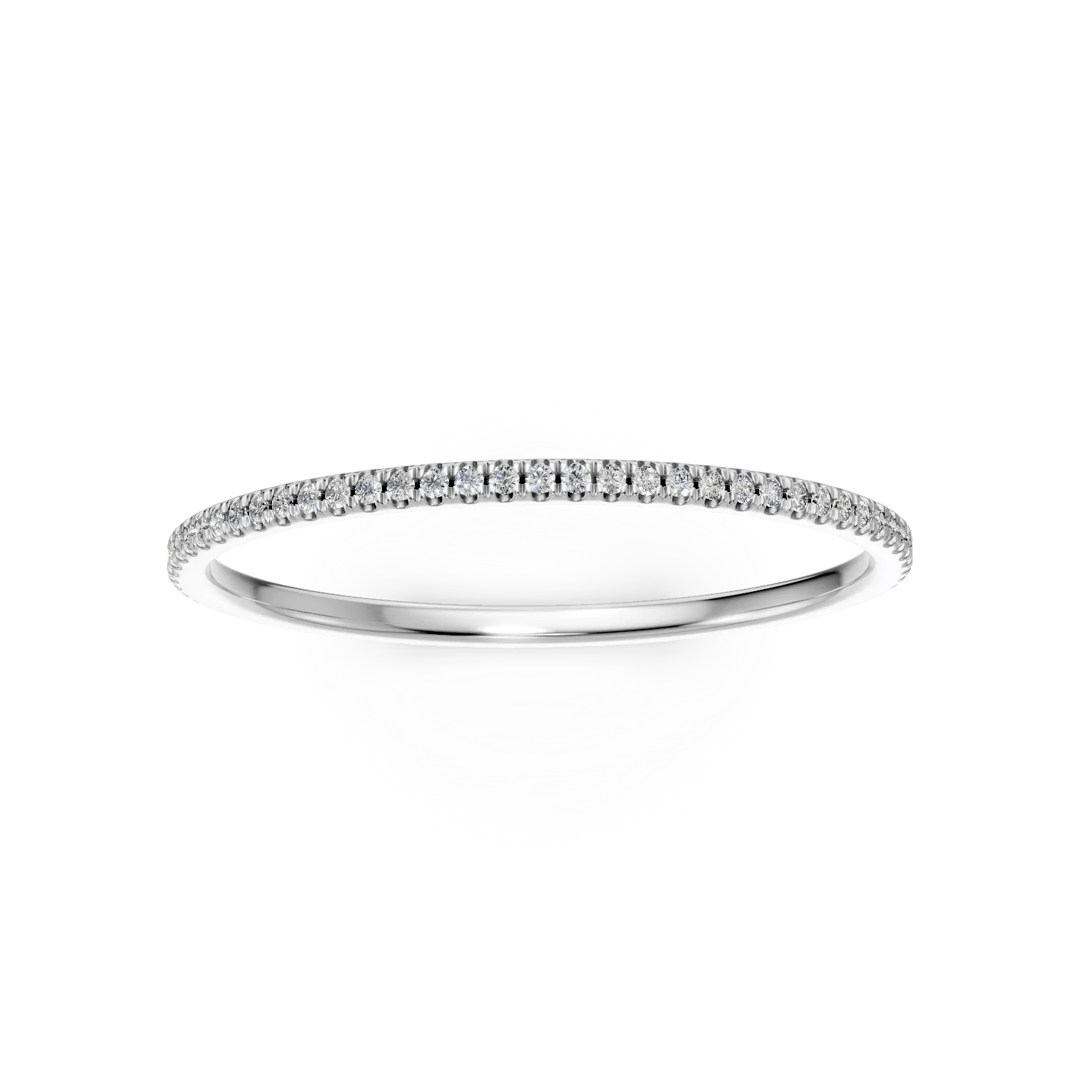 Inel eternity din aur alb cu diamante de 0.1ct Inel eternity din aur alb cu diamante de 0.1ct