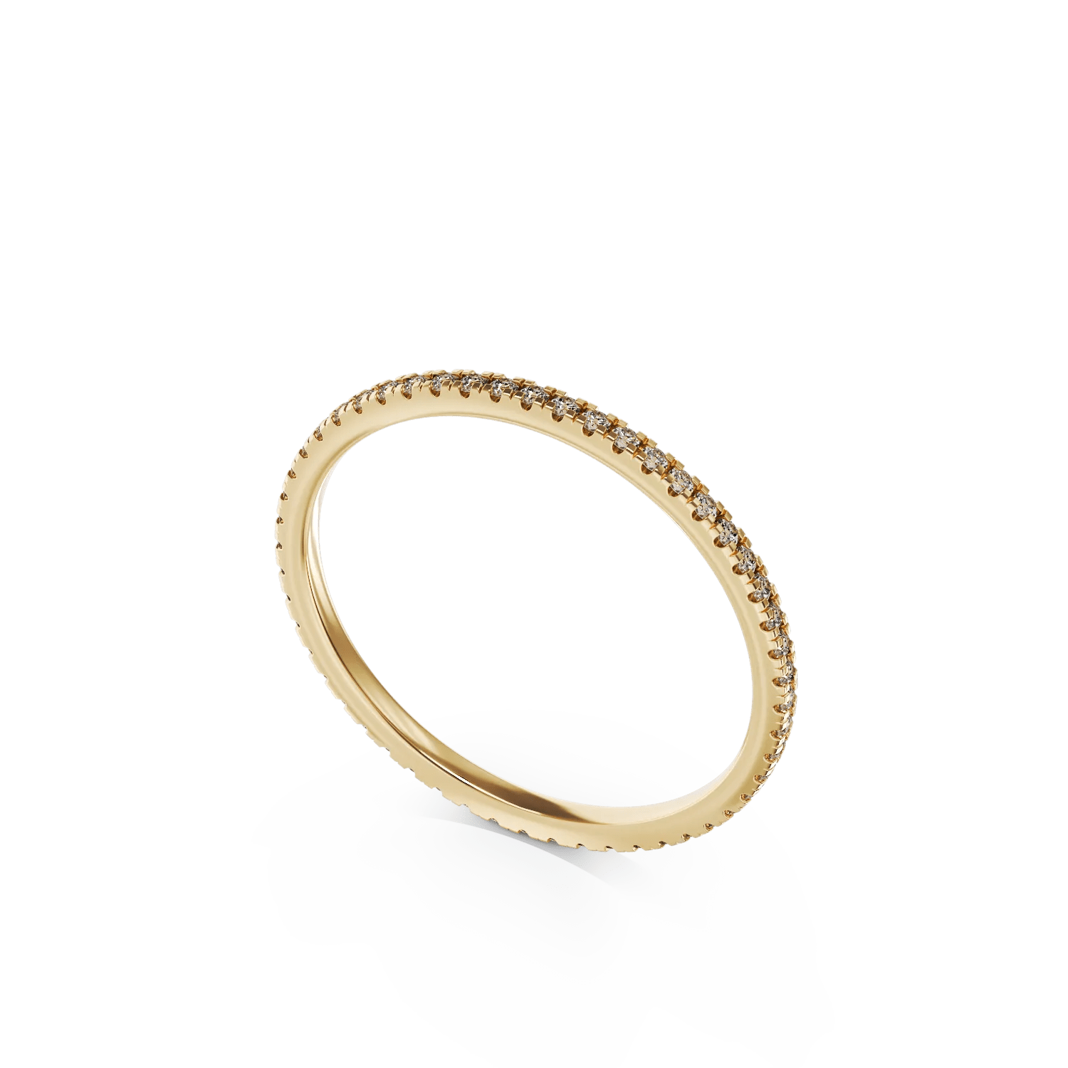 Inel eternity din aur galben cu diamante 0.1ct Inel eternity din aur galben cu diamante 0.1ct