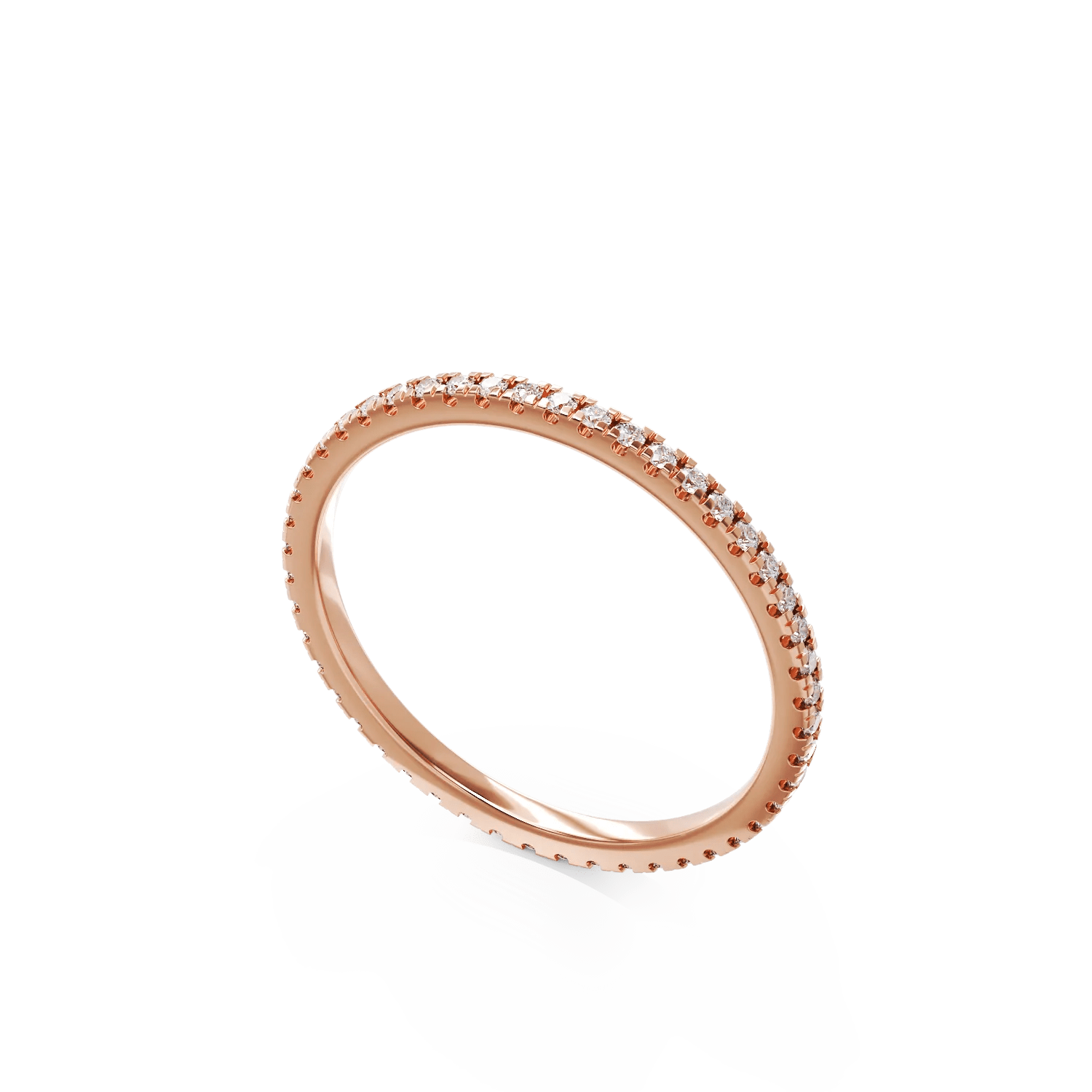 Inel eternity din aur roz cu diamante de 0.2ct Inel eternity din aur roz cu diamante de 0.2ct