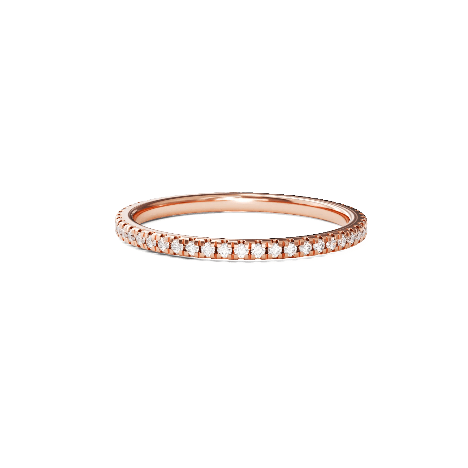 Inel eternity din aur roz cu diamante de 0.2ct Inel eternity din aur roz cu diamante de 0.2ct