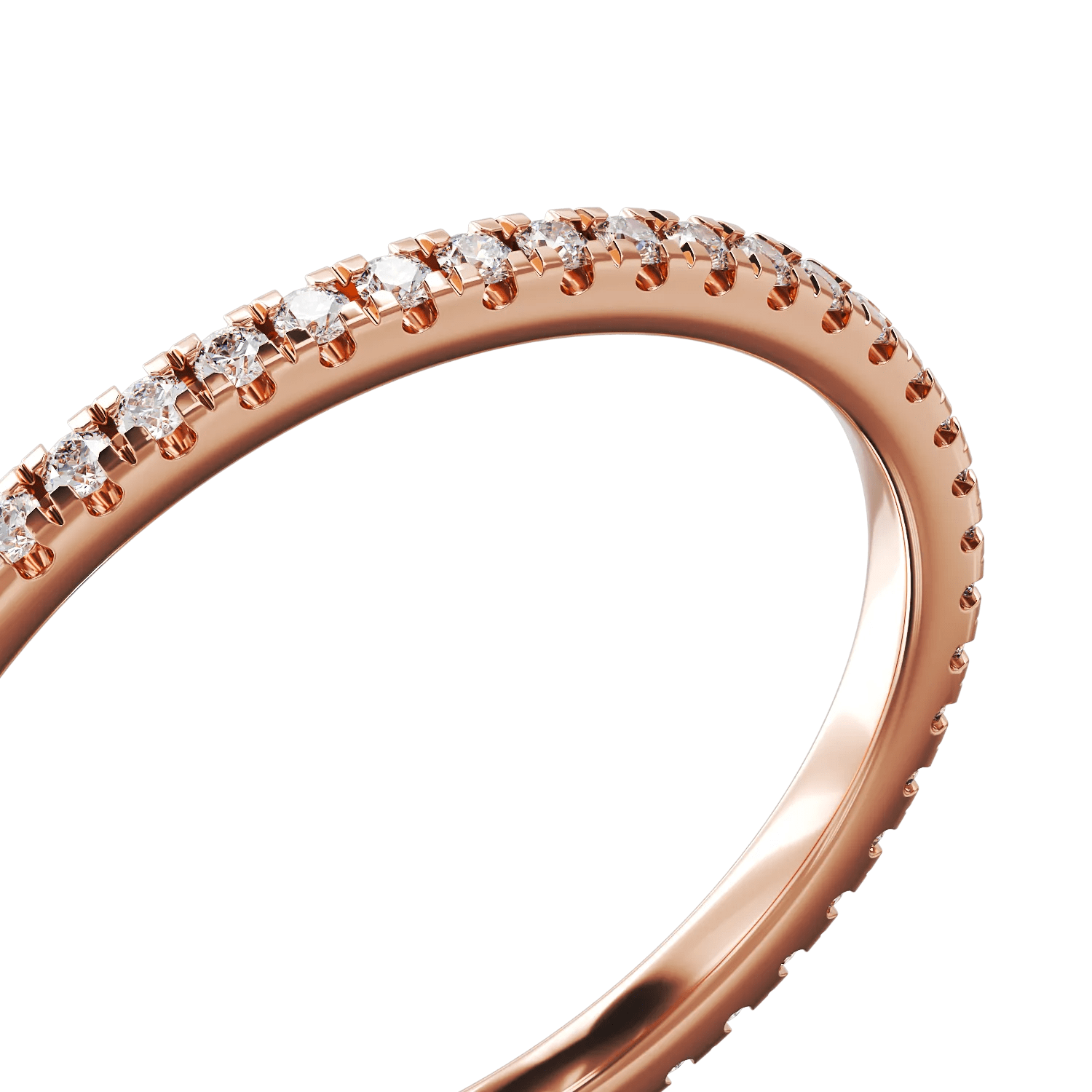 Inel eternity din aur roz cu diamante de 0.2ct Inel eternity din aur roz cu diamante de 0.2ct
