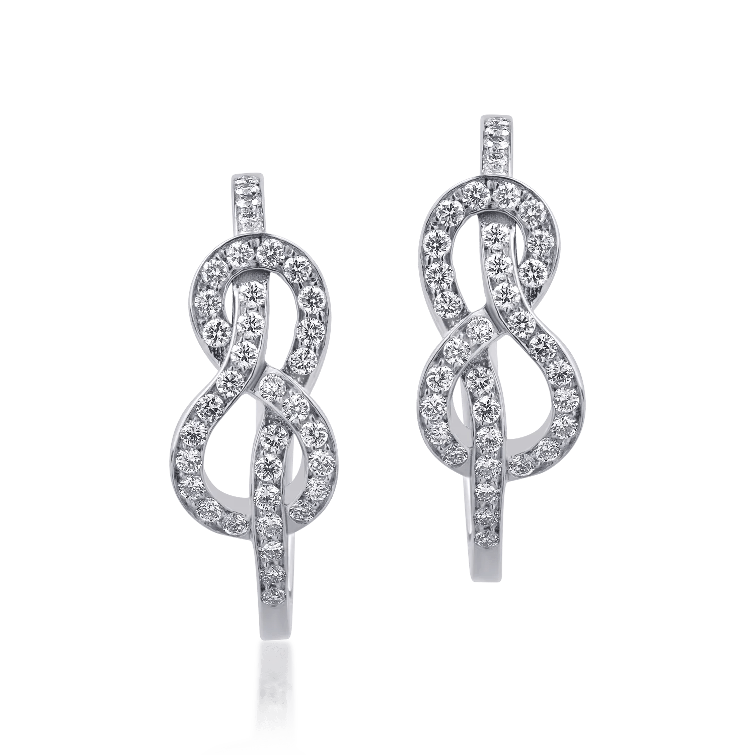 Cercei aur alb cu diamante 0.5ct Cercei aur alb cu diamante 0.5ct