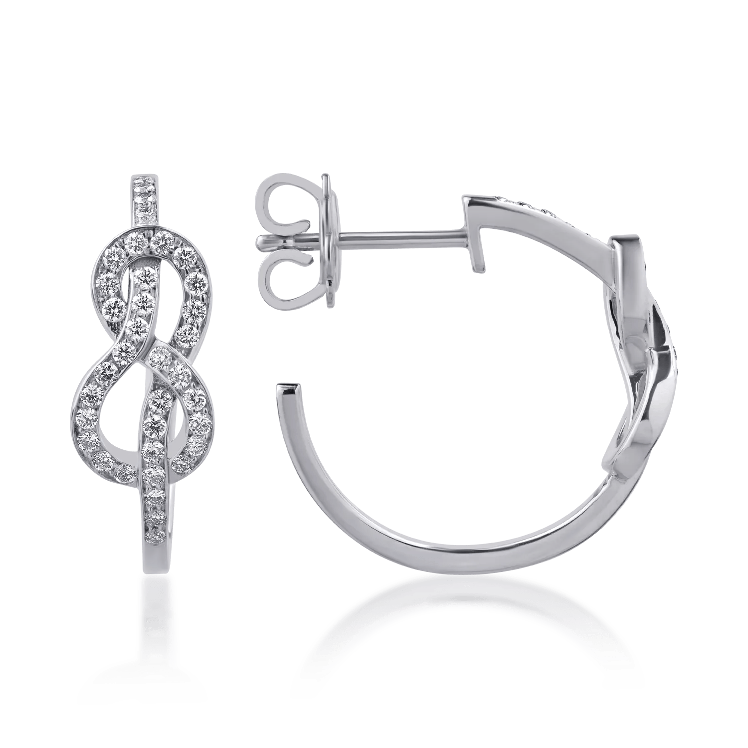 Cercei aur alb cu diamante 0.5ct Cercei aur alb cu diamante 0.5ct