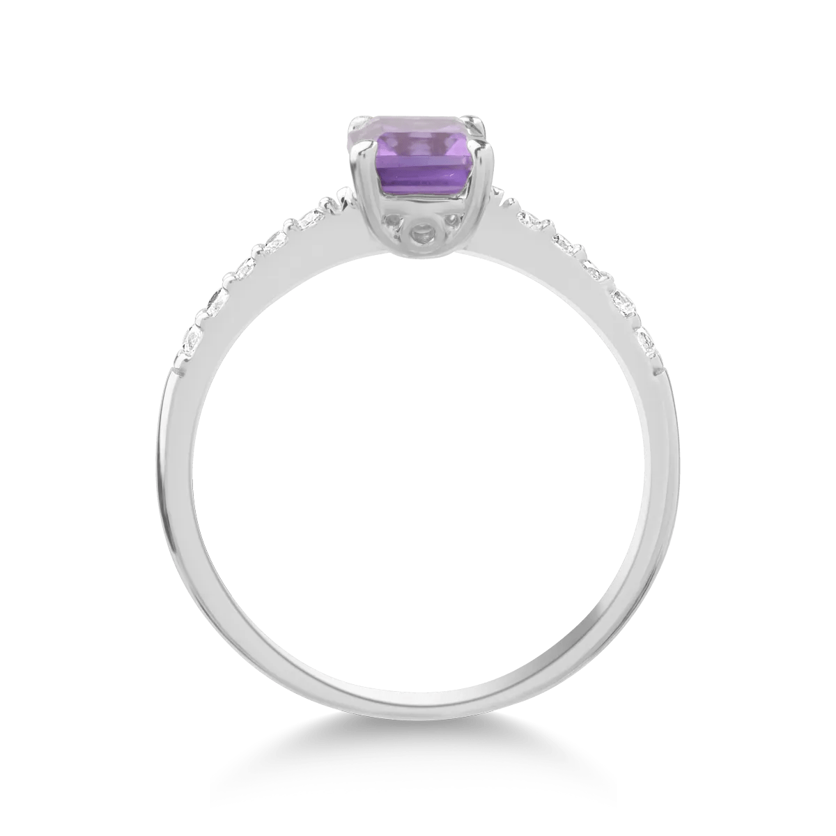 Inel din aur alb elegant Inel din aur alb elegant