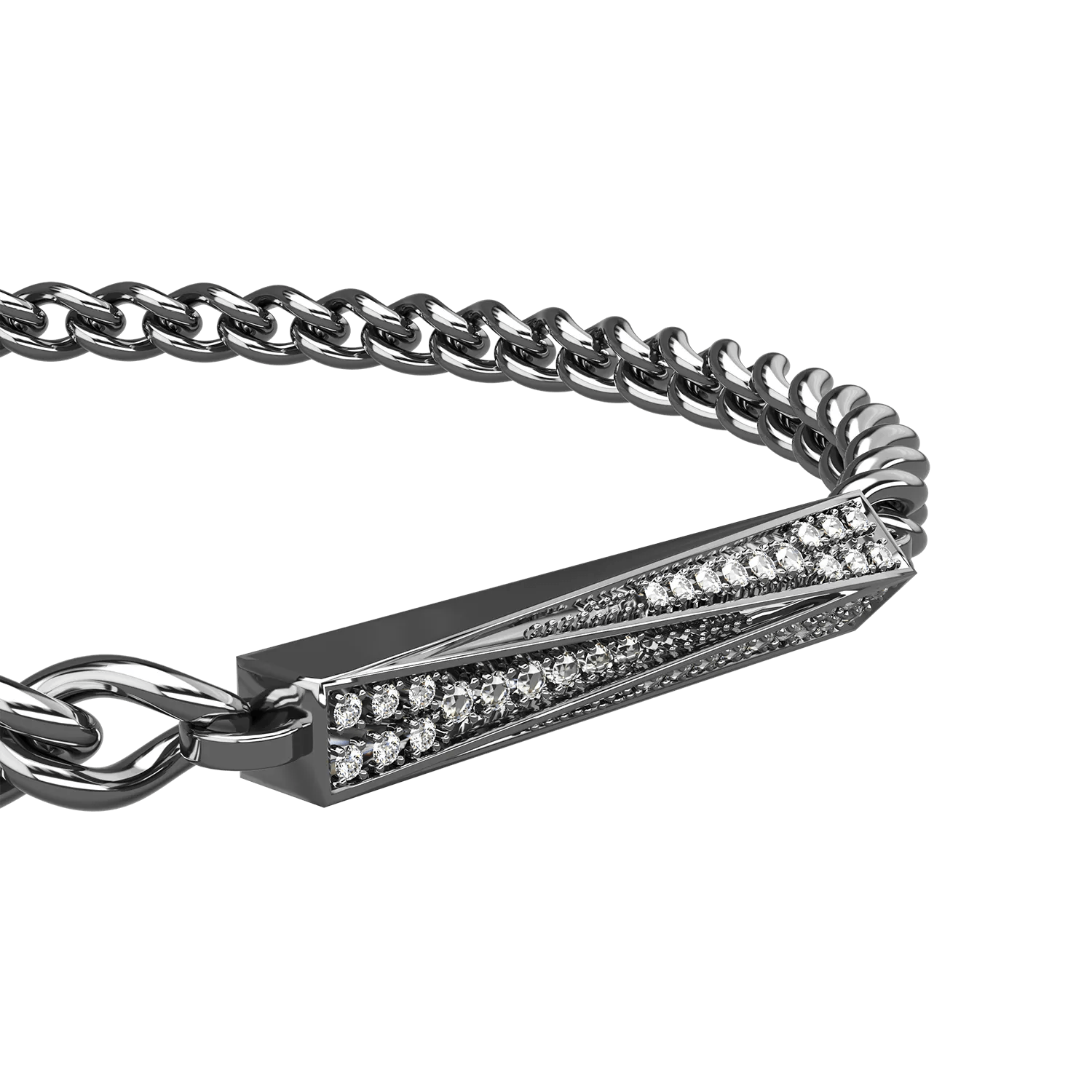 Brăţară freedom din aur alb cu diamante Brăţară freedom din aur alb cu diamante