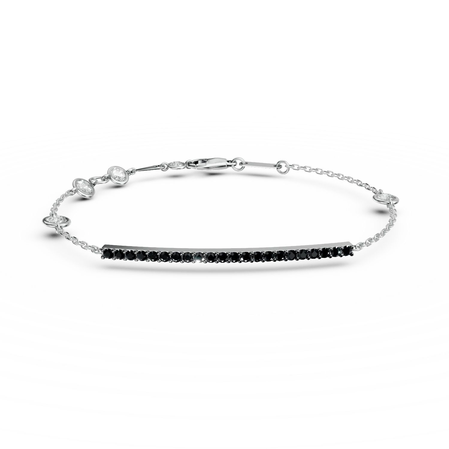 Brățară din aur alb cu zirconia pave Brățară din aur alb cu zirconia pave