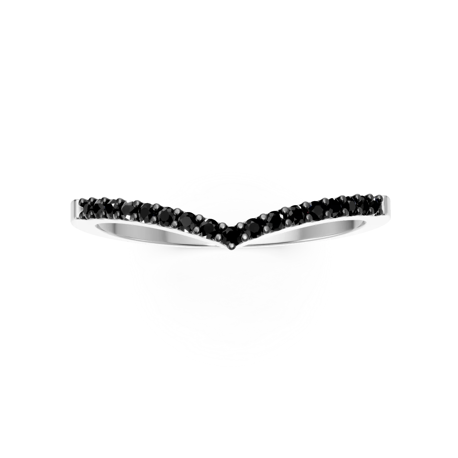 Inel aur alb semi eternity cu zirconia Inel aur alb semi eternity cu zirconia