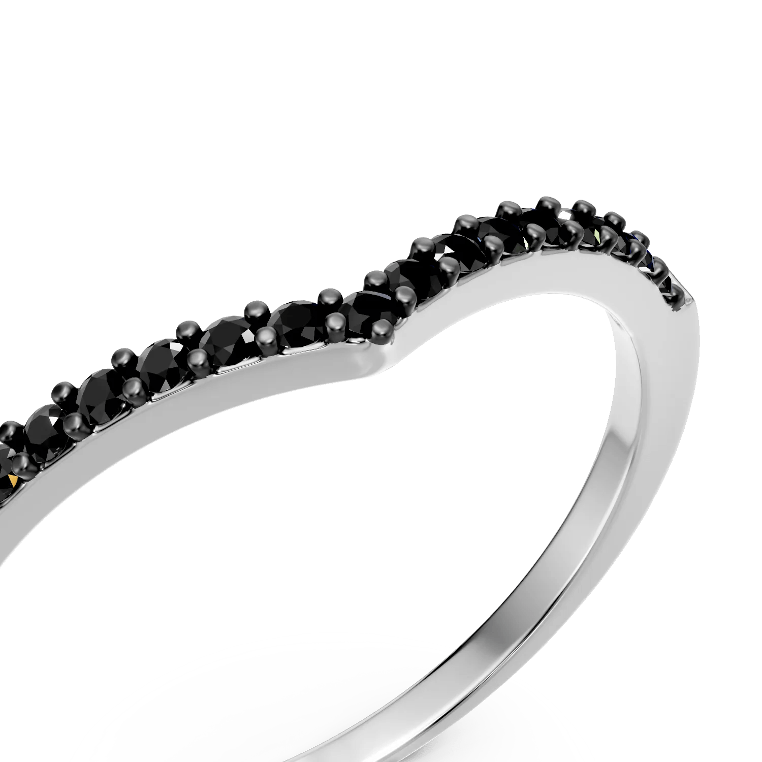 Inel aur alb semi eternity cu zirconia Inel aur alb semi eternity cu zirconia