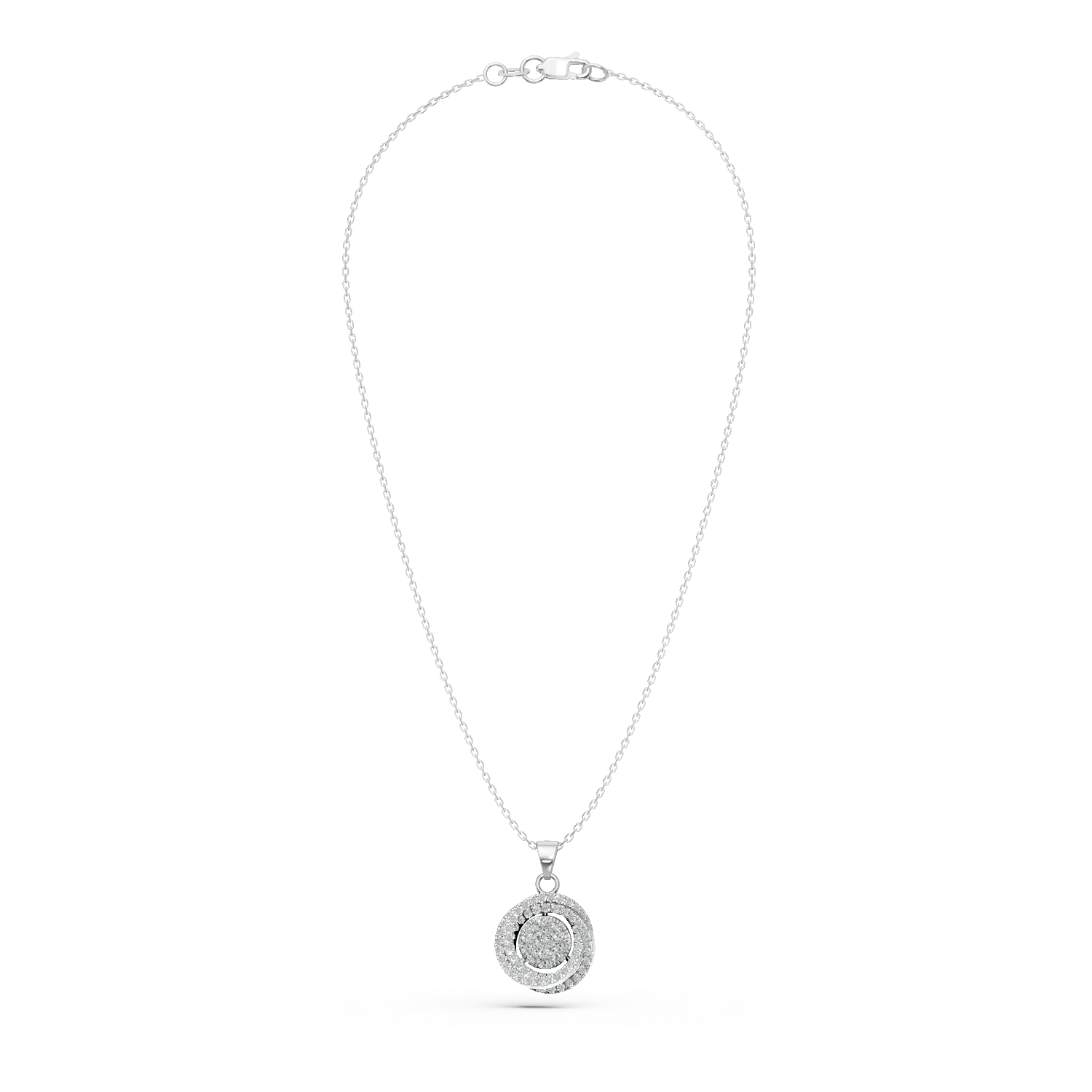 Lanț geometric din aur alb și diamante Lanț geometric din aur alb și diamante
