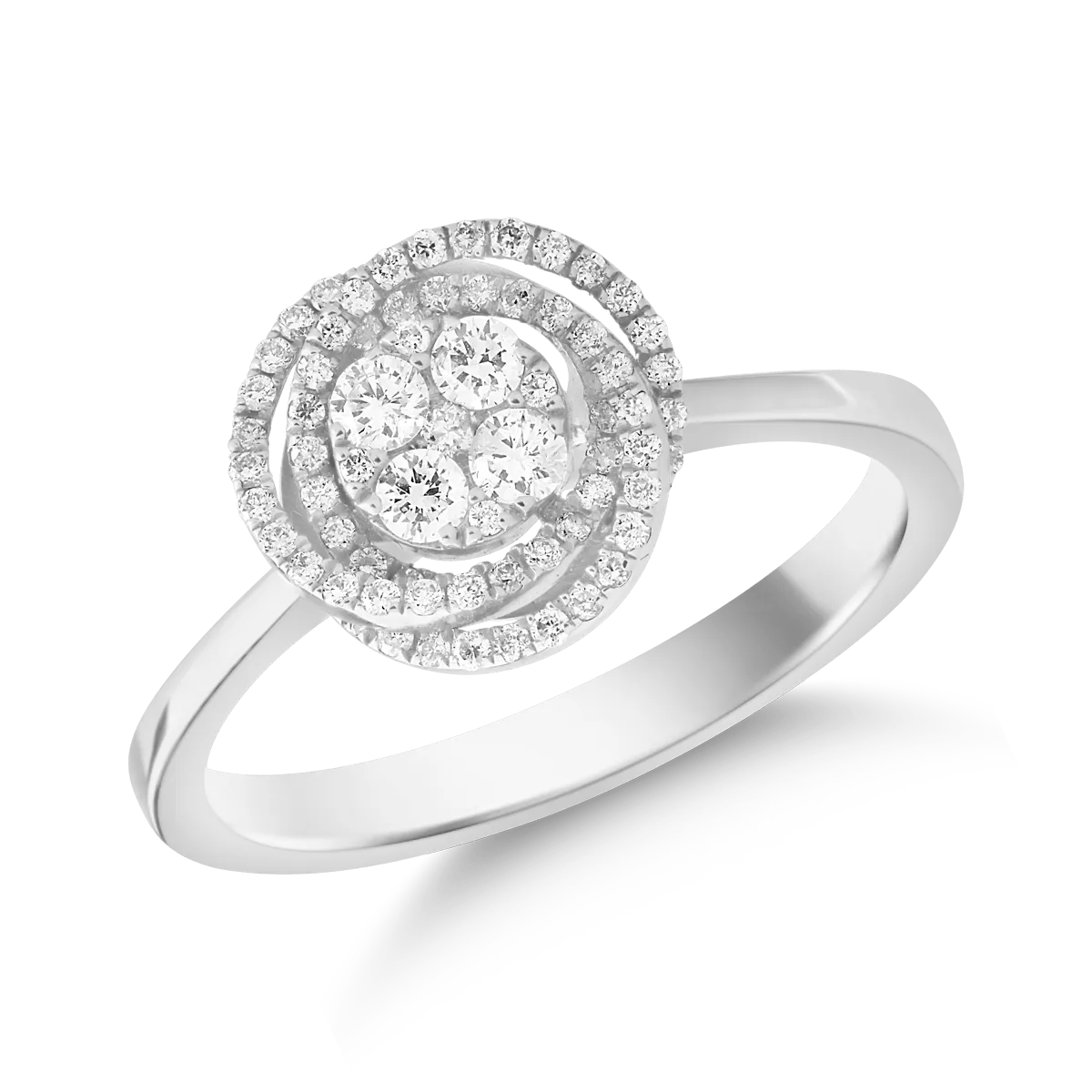 Inel din aur alb cu diamante de 0.26ct Inel din aur alb cu diamante de 0.26ct