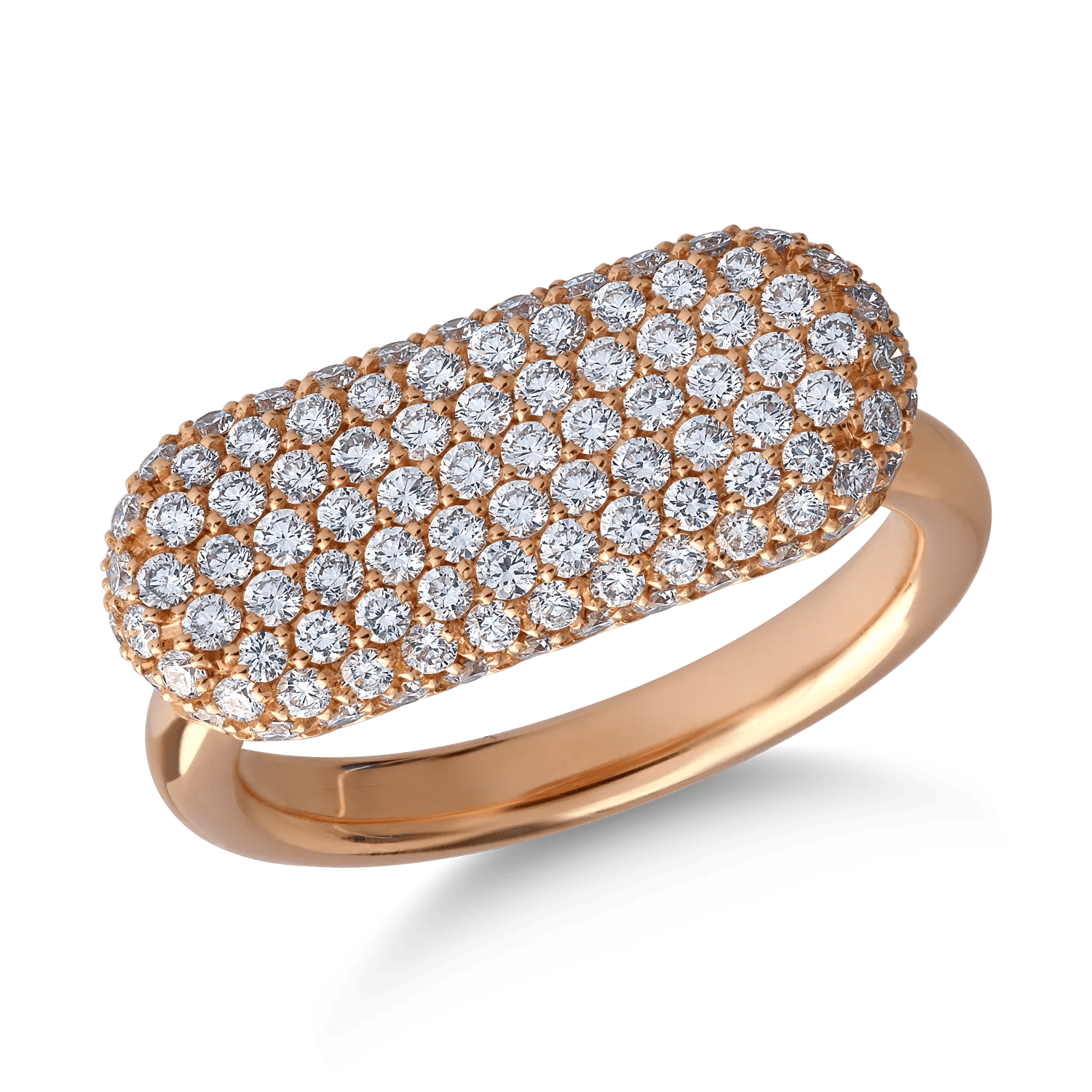 Inel elegant din aur roz cu diamante de 1.05ct Inel elegant din aur roz cu diamante de 1.05ct