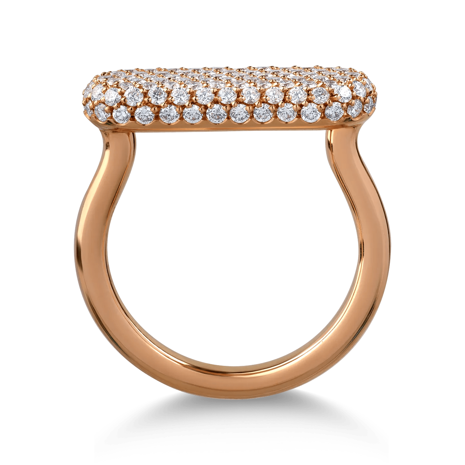 Inel din aur roz cu diamante de 1.05ct Inel din aur roz cu diamante de 1.05ct