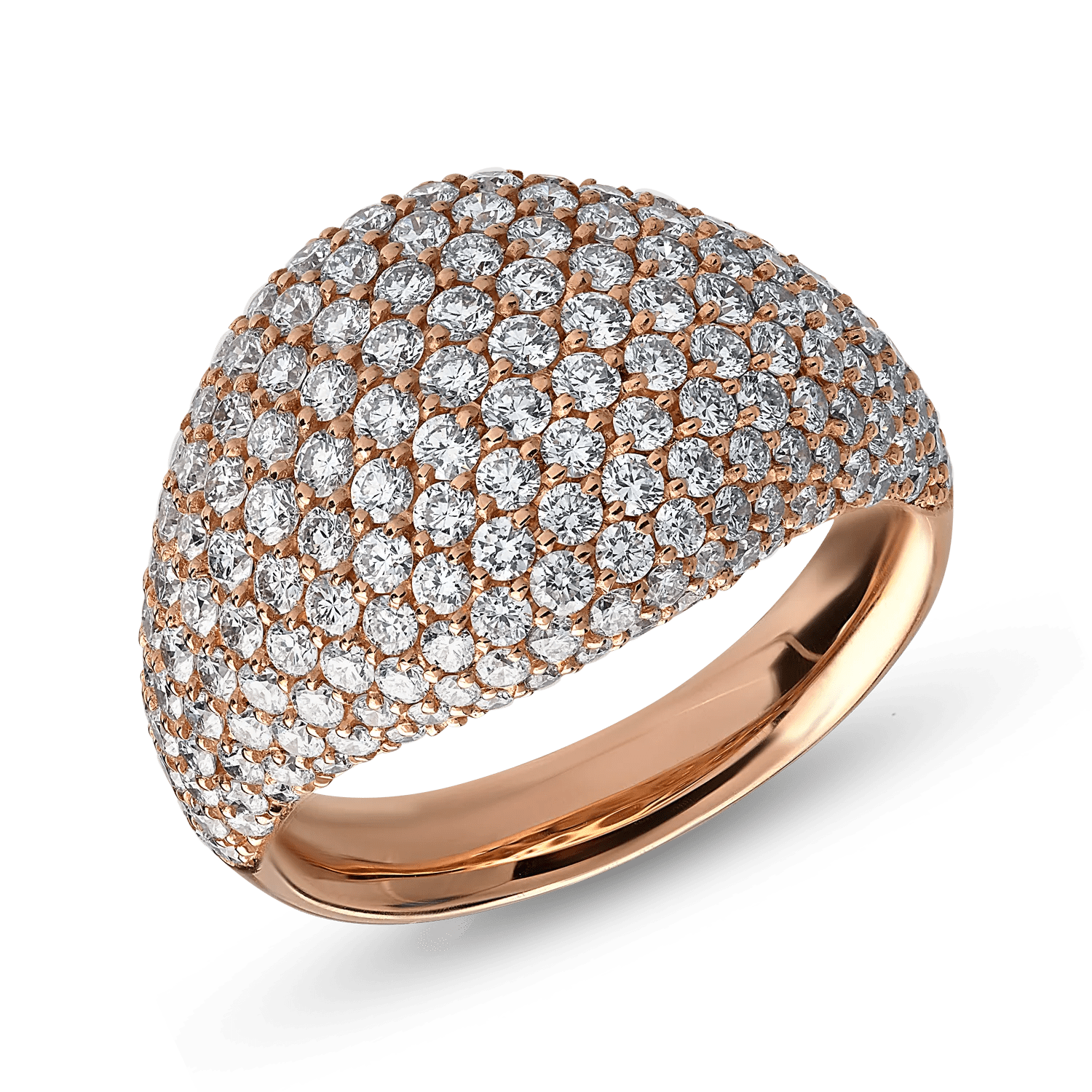 Inel aur roz cu diamante 1.95ct Inel aur roz cu diamante 1.95ct