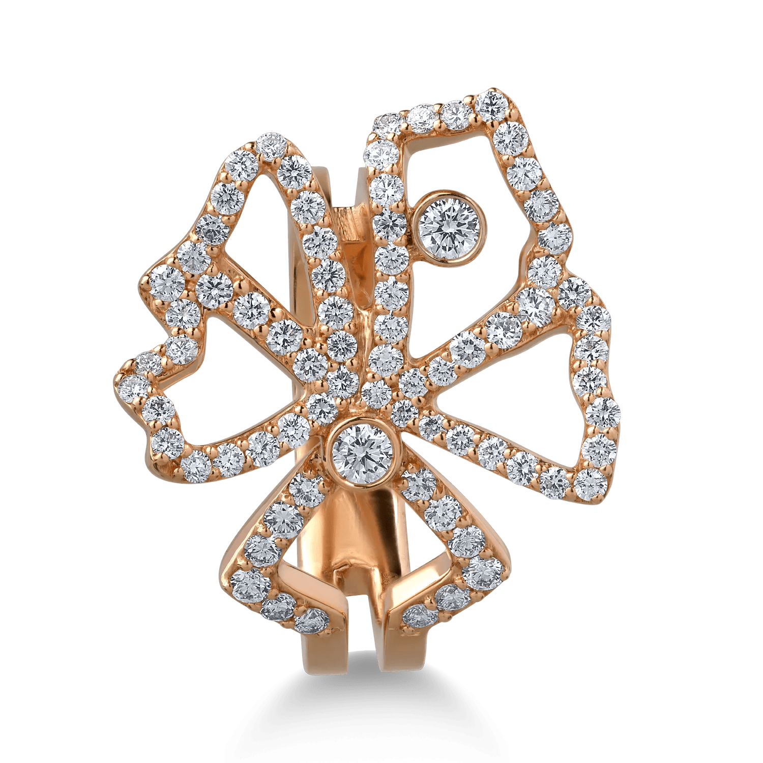 Inel din aur roz cu diamante de 0.9ct Inel din aur roz cu diamante de 0.9ct