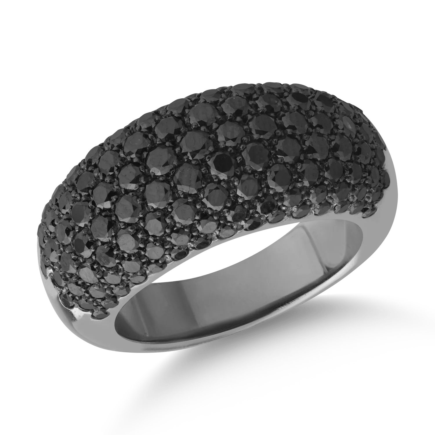 Inel din aur negru cu diamante negre 2.6ct Inel din aur negru cu diamante negre 2.6ct