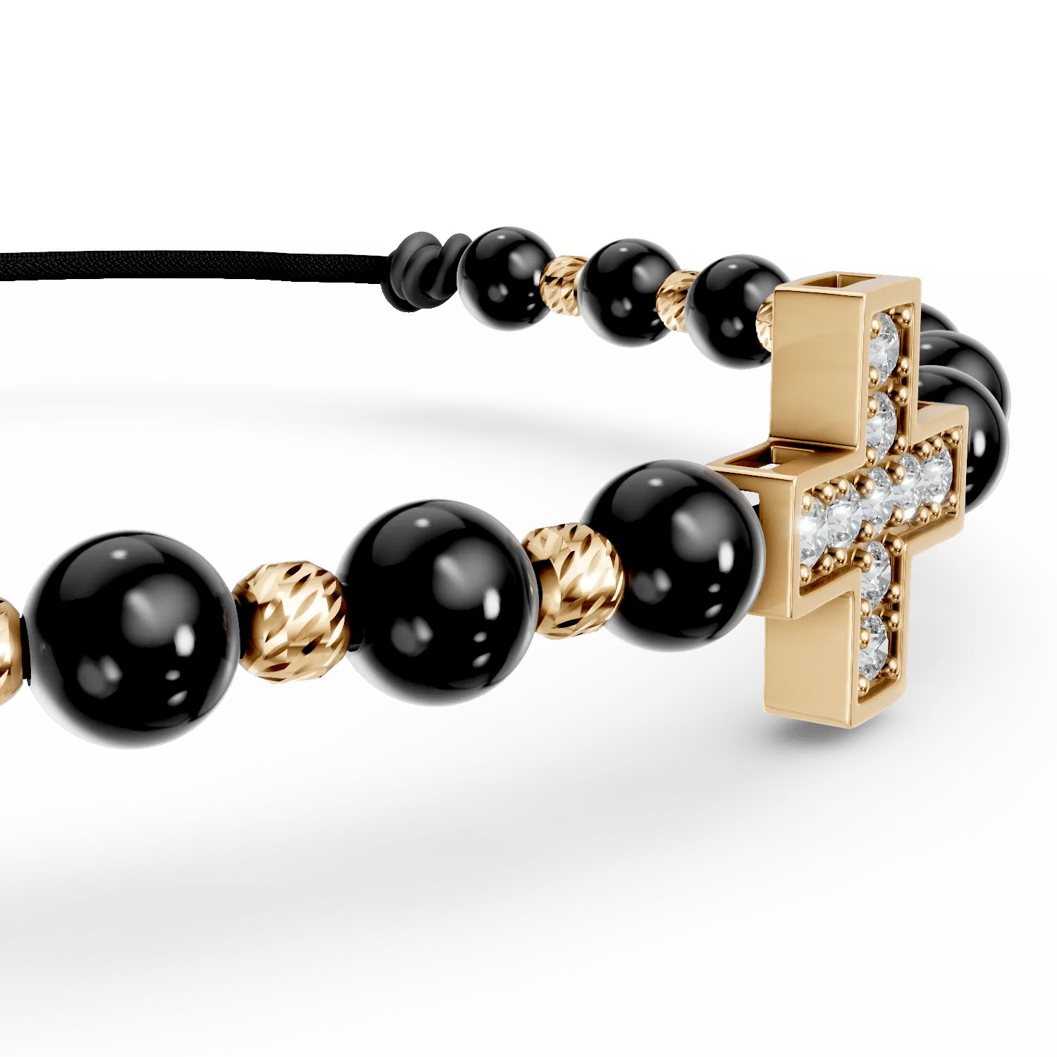 Brățară din aur galben cu zirconii – eleganță urbană Brățară din aur galben cu zirconii - eleganță urbană