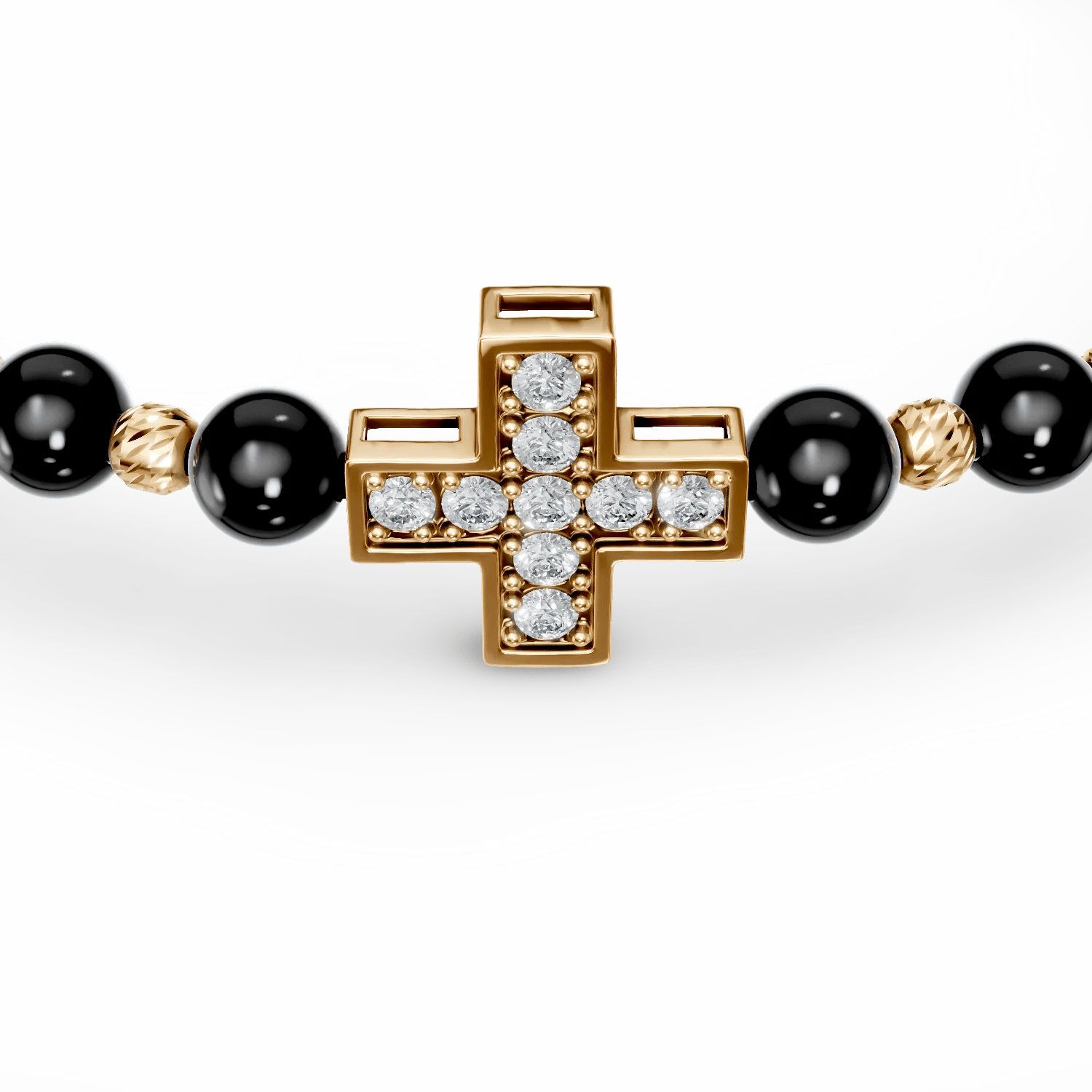 Brățară din aur galben cu zirconii – eleganță urbană Brățară din aur galben cu zirconii - eleganță urbană