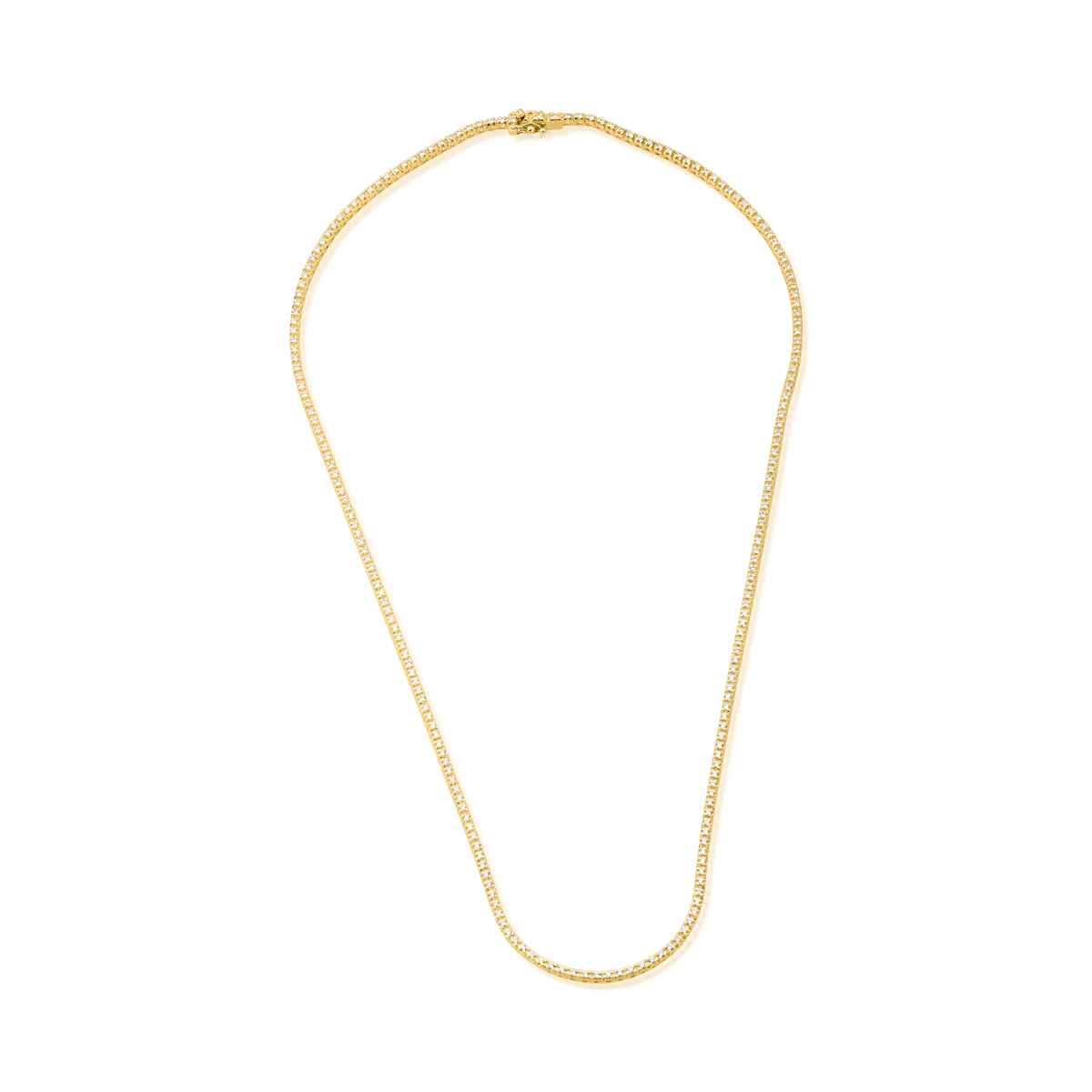 Colier tennis din aur galben cu diamante de 2.9ct Colier tennis din aur galben cu diamante de 2.9ct