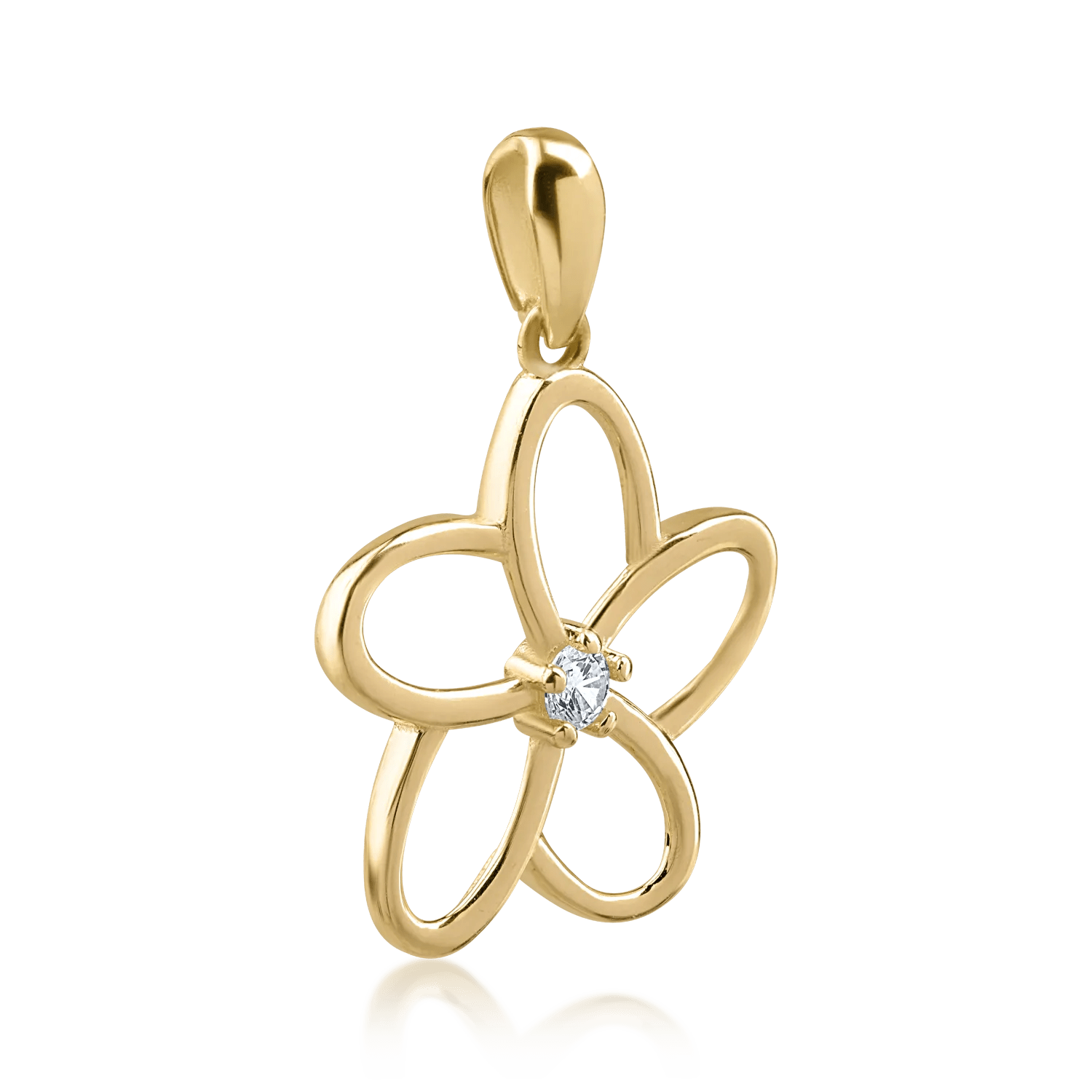 Pandantiv floare din aur galben Pandantiv floare din aur galben