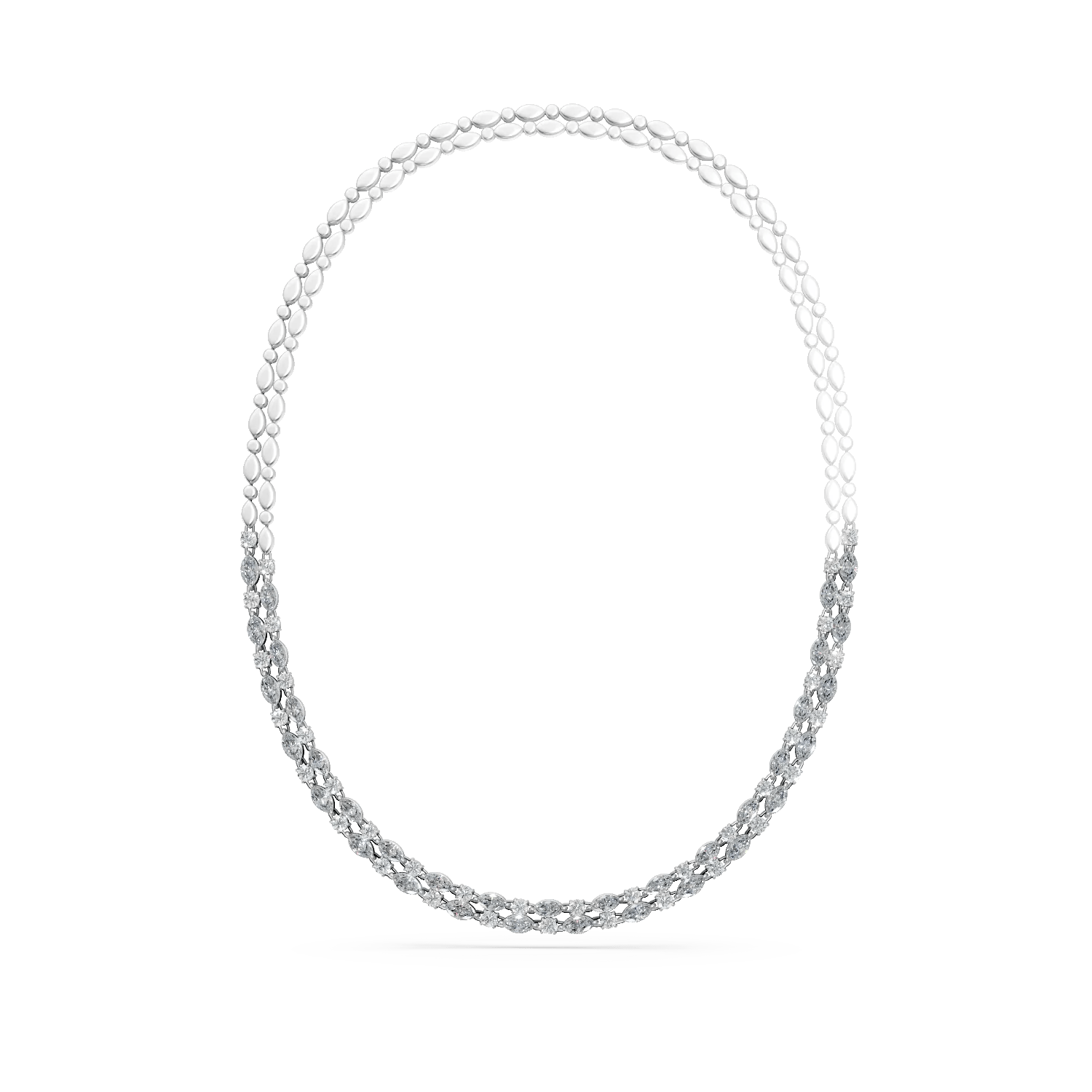 Colier din aur alb cu diamante marquise 11.91ct Colier din aur alb cu diamante marquise 11.91ct