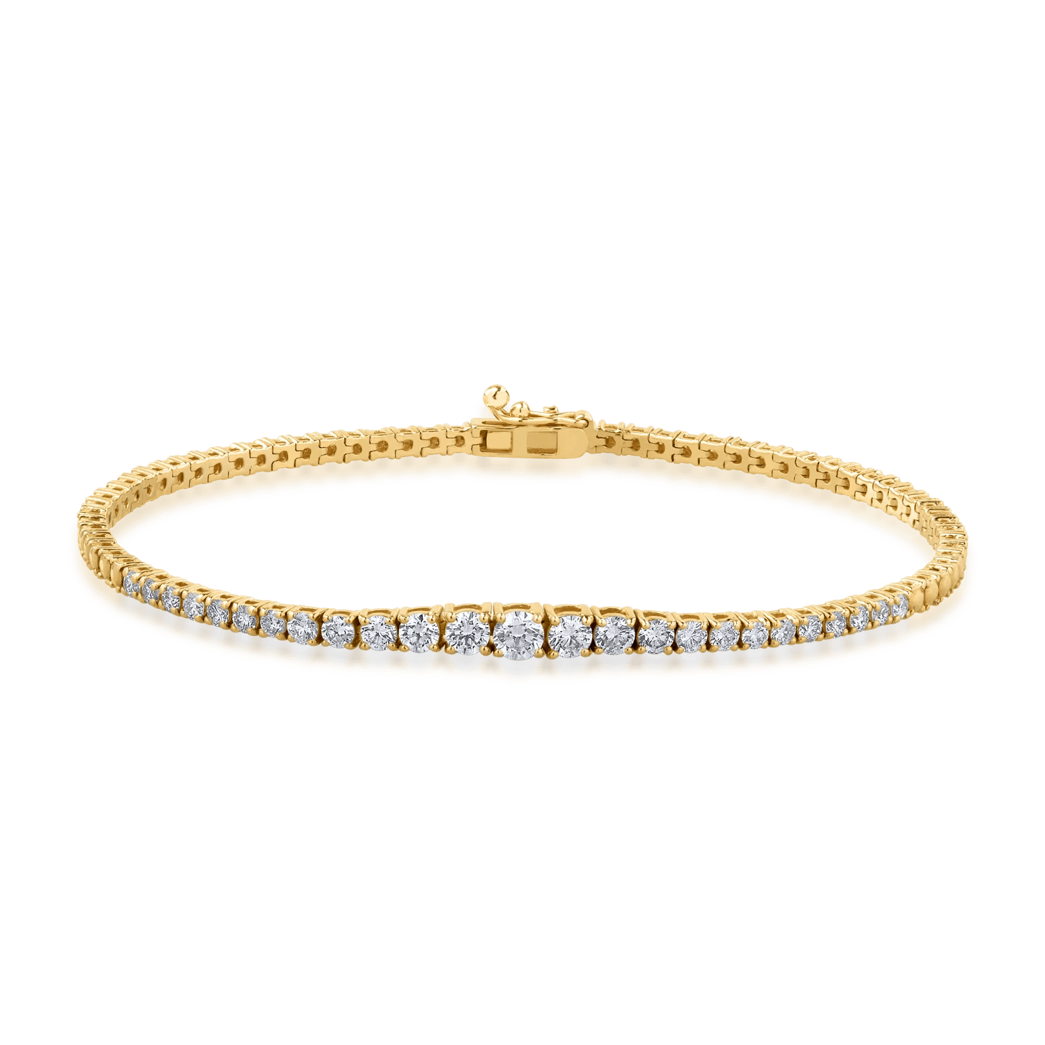 Brățară tennis din aur galben cu diamante de 1.14ct Brățară tennis din aur galben cu diamante de 1.14ct