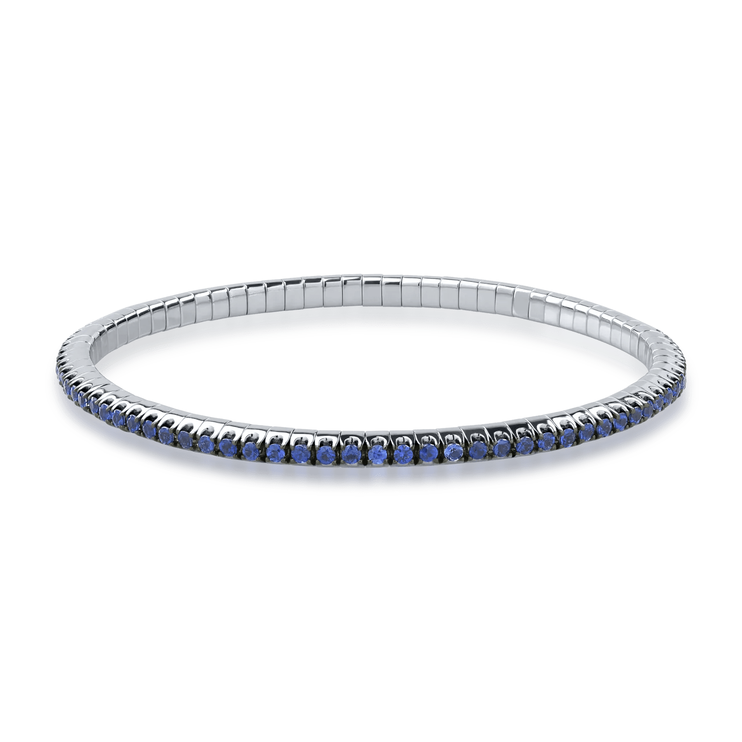 Brățară tennis din aur alb cu safire de 2.39ct Brățară tennis din aur alb cu safire de 2.39ct