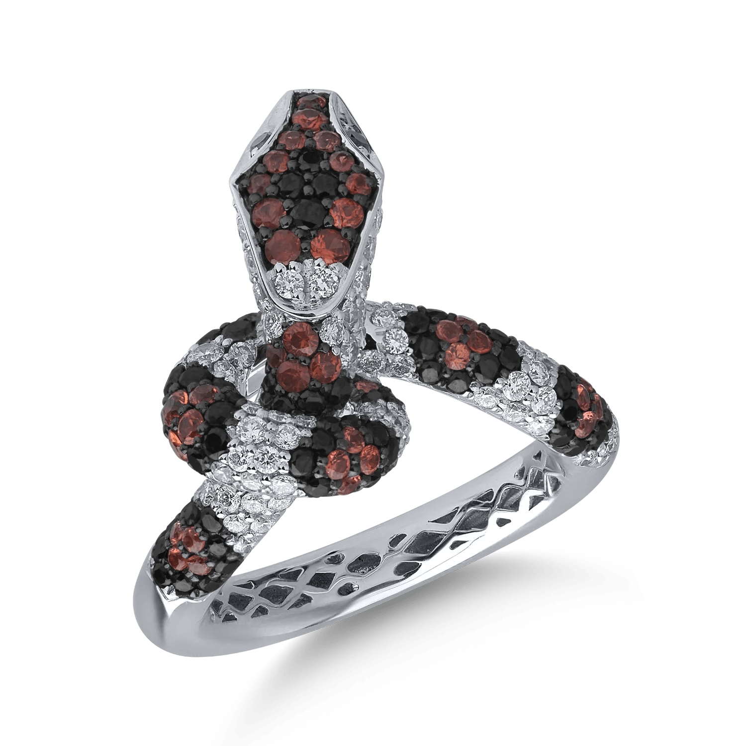 Inel din aur alb cu diamante de 1.52ct și safire de 0.59ct Inel din aur alb cu diamante de 1.52ct și safire de 0.59ct