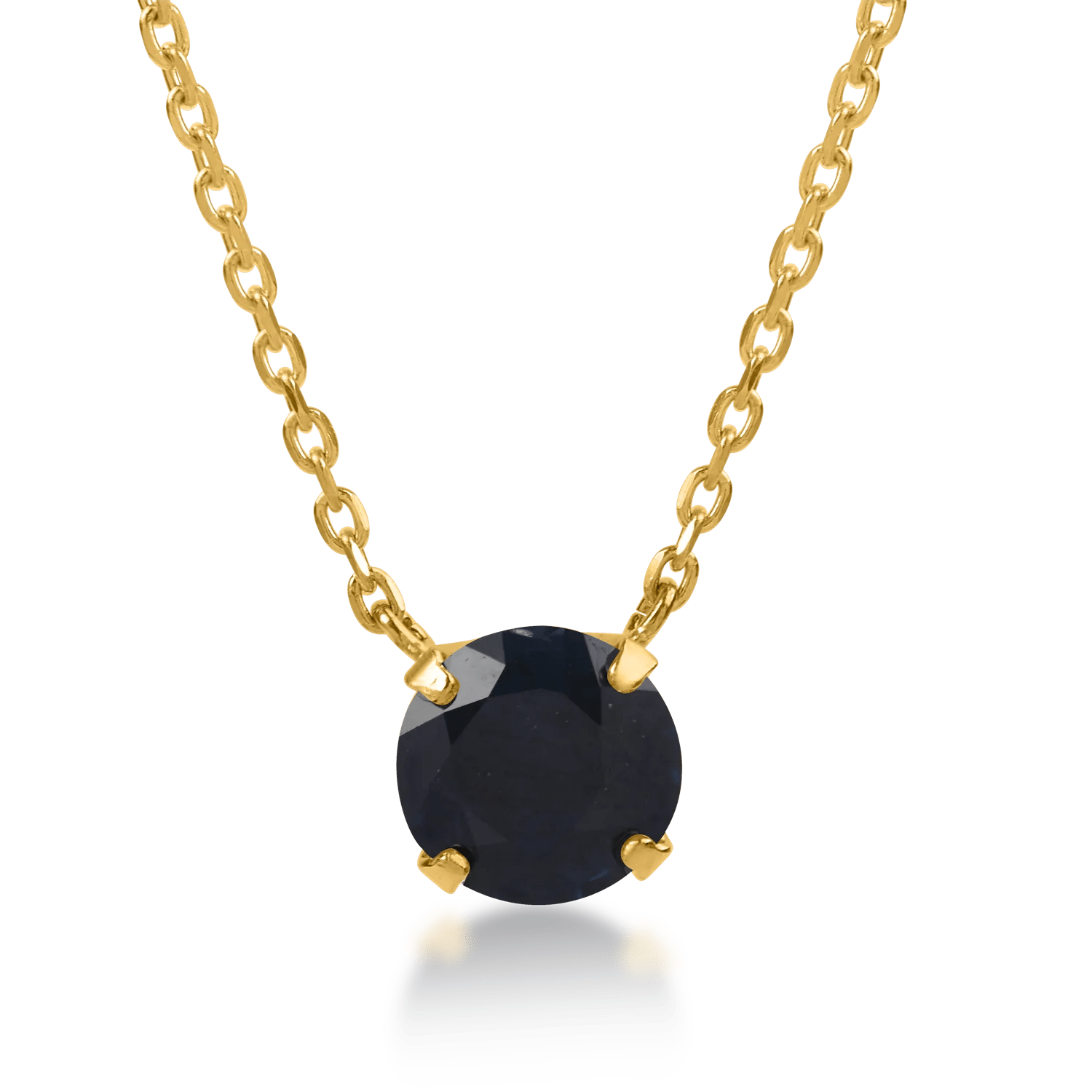 Lănțisor din aur galben cu pandantiv și safir albastru de 0.57ct Lănțisor din aur galben cu pandantiv și safir albastru de 0.57ct