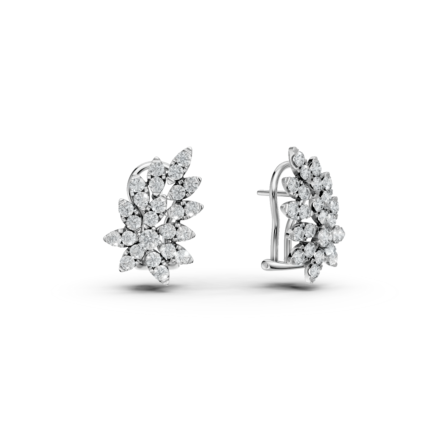 Cercei din aur alb cu diamante de 1.34ct Cercei din aur alb cu diamante de 1.34ct