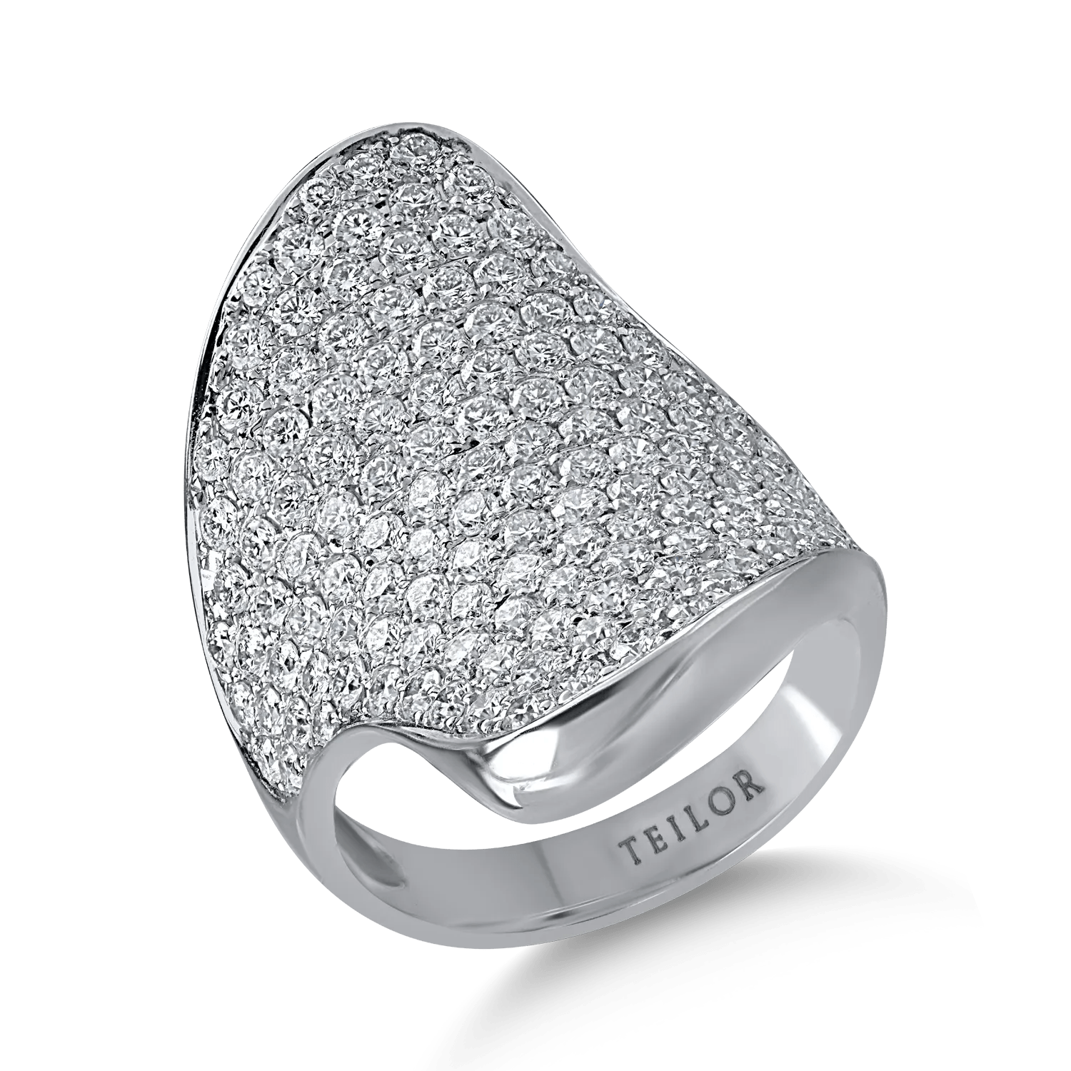 Inel din aur alb cu diamante de 2.95ct Inel din aur alb cu diamante de 2.95ct