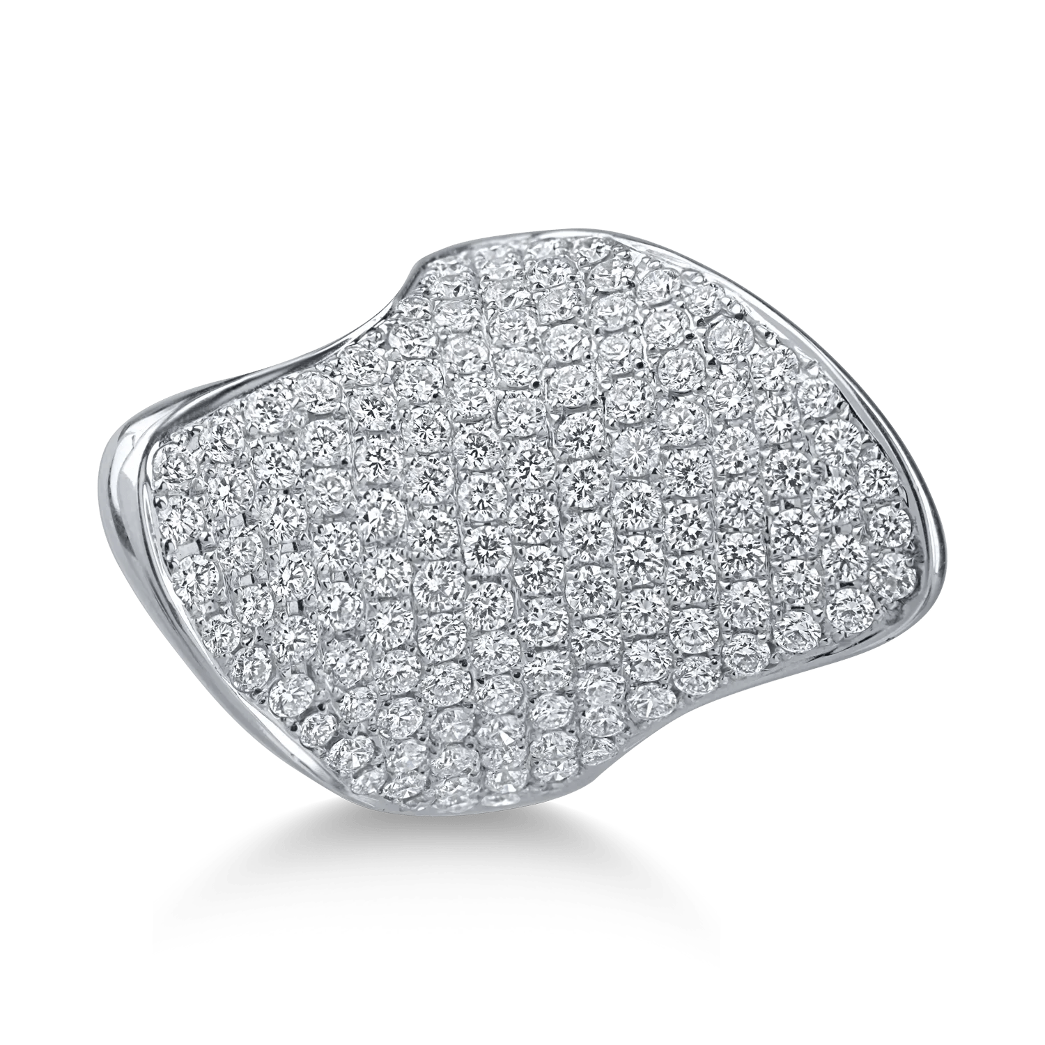 Inel din aur alb cu diamante de 2.95ct Inel din aur alb cu diamante de 2.95ct