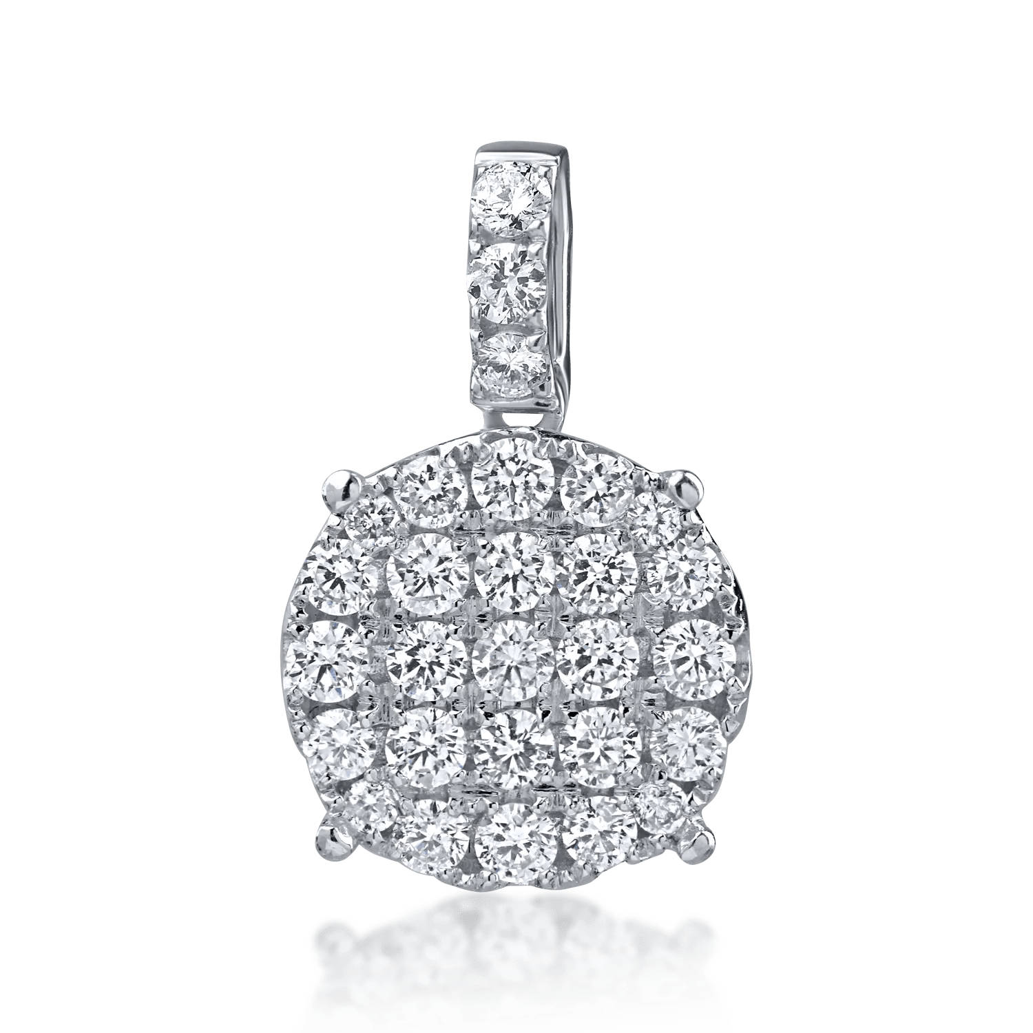 Pandantiv din aur alb cu diamante de 1.11ct Pandantiv din aur alb cu diamante de 1.11ct