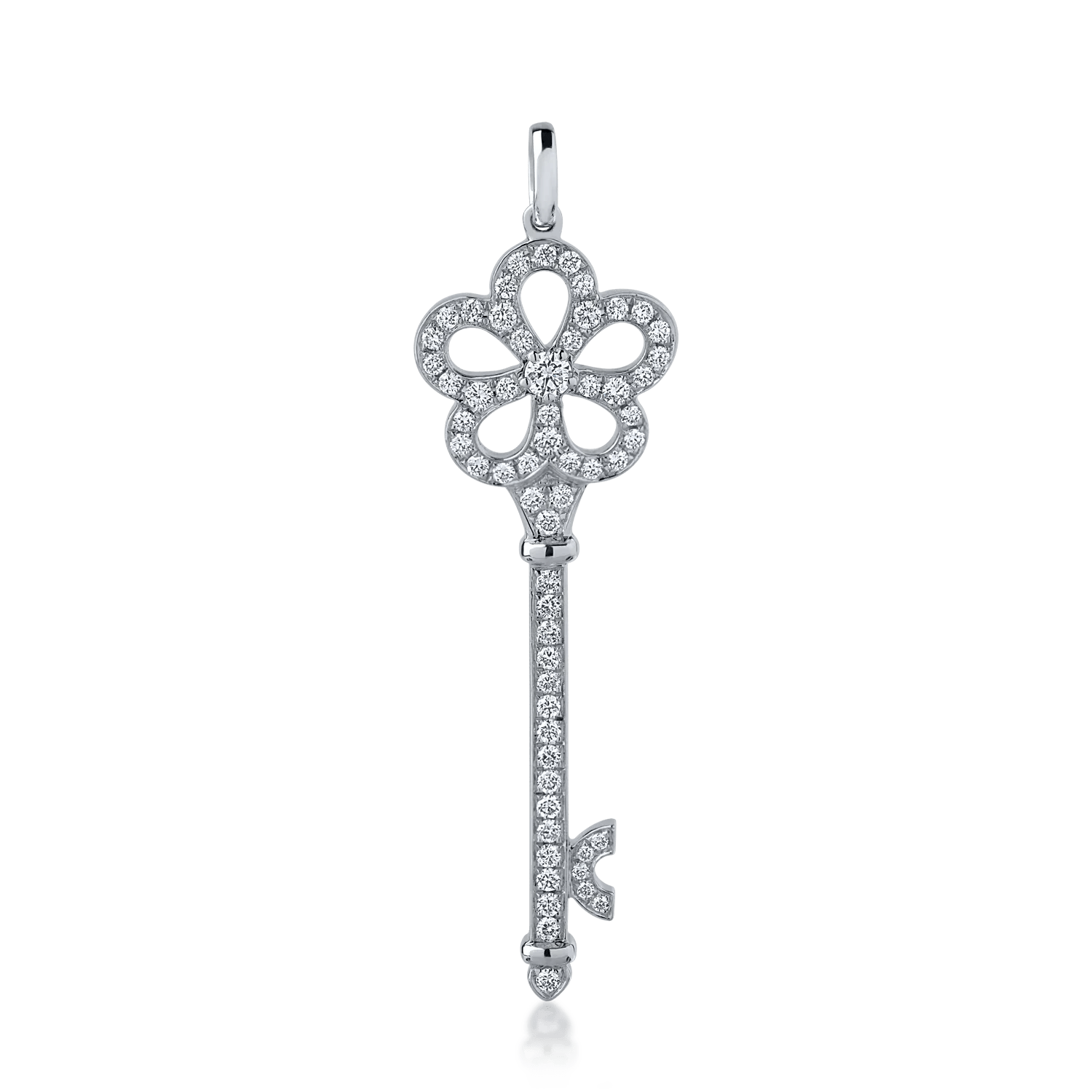 Pandantiv din aur alb cu diamante de 0.54ct Pandantiv din aur alb cu diamante de 0.54ct