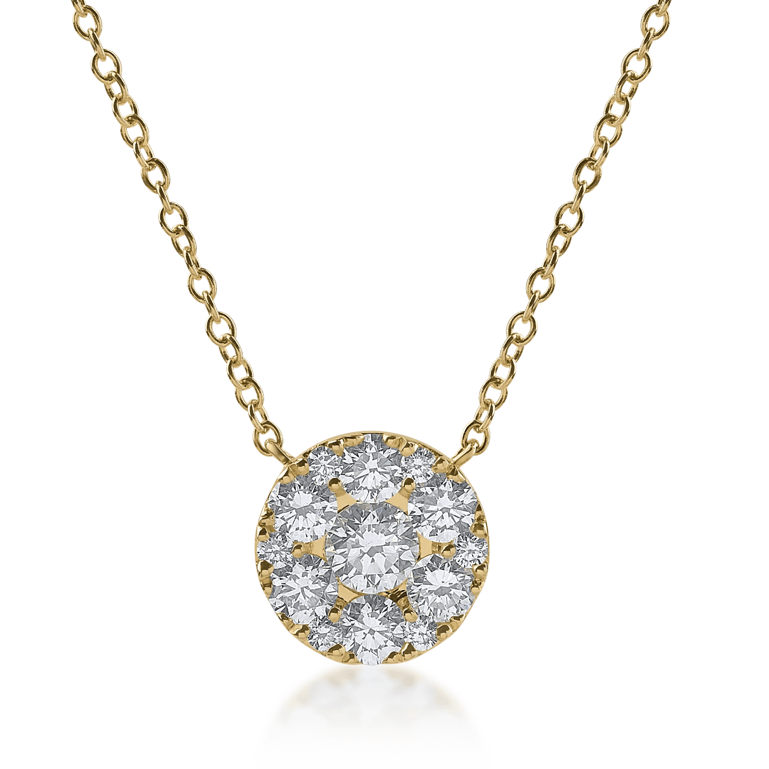 Lanț cu pandantiv din aur galben cu diamante de 1.14ct Lanț cu pandantiv din aur galben cu diamante de 1.14ct