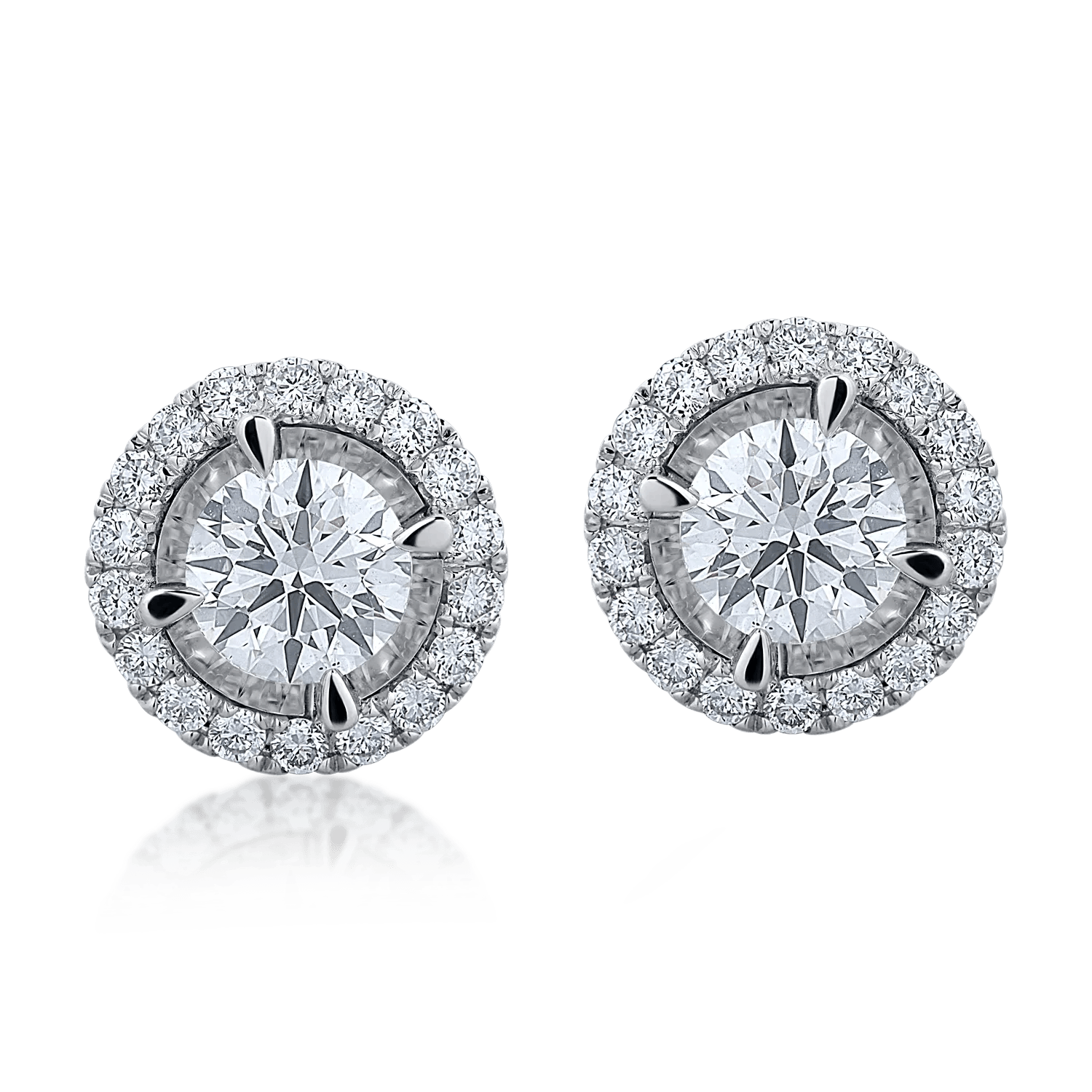 Cercei din aur alb cu diamante – Teilor Cercei din aur alb cu diamante - Teilor